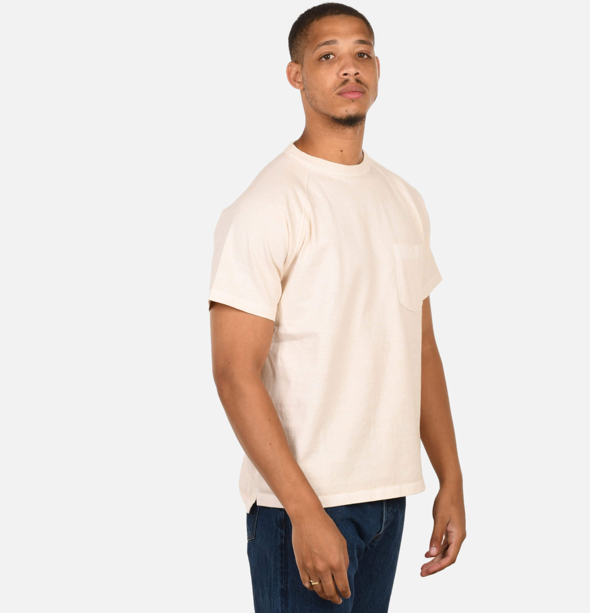 Heavy Raglan Pocket Tee Natural