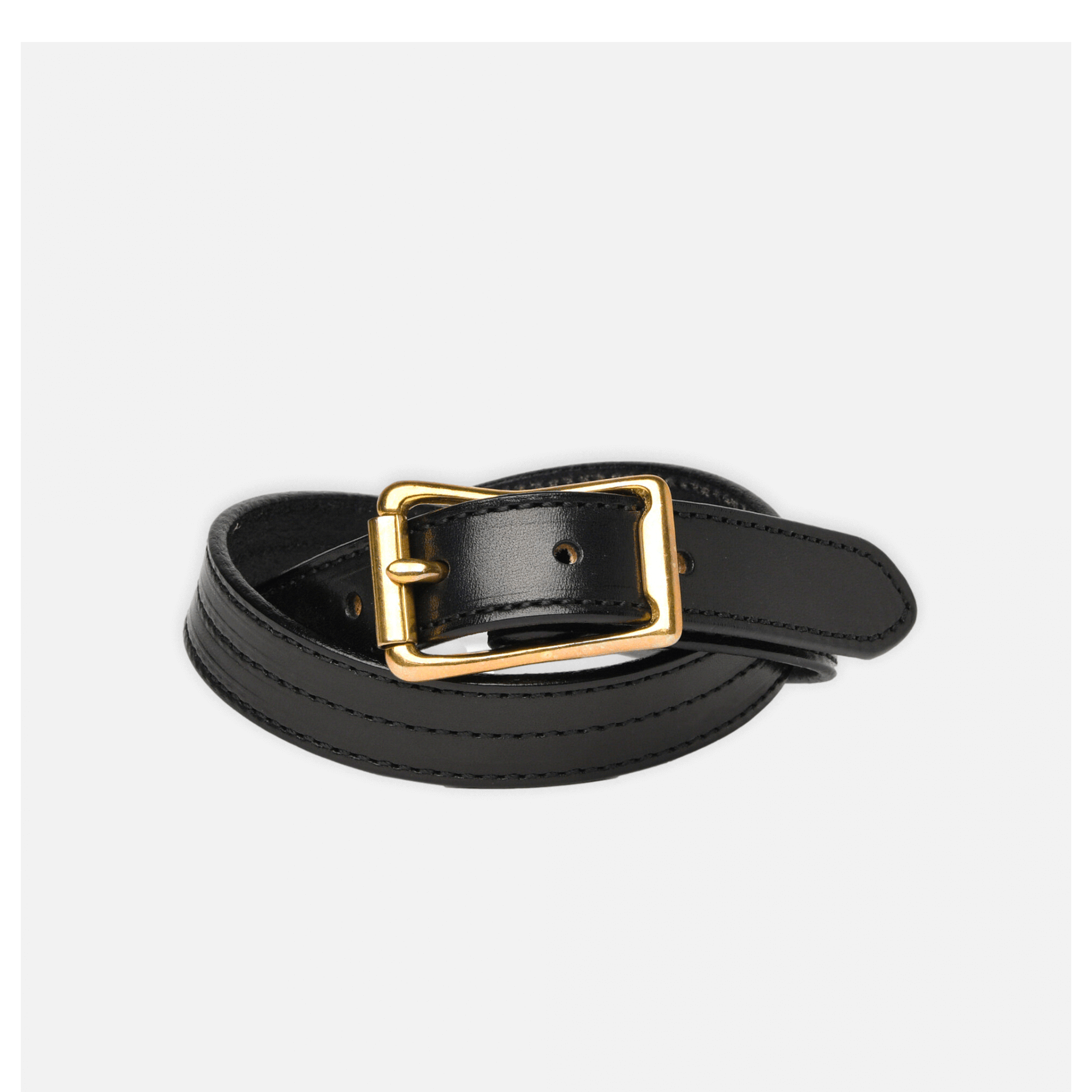 Yuketen | Triple Stitched Belt Black Leather | Shop Royalcheese ...