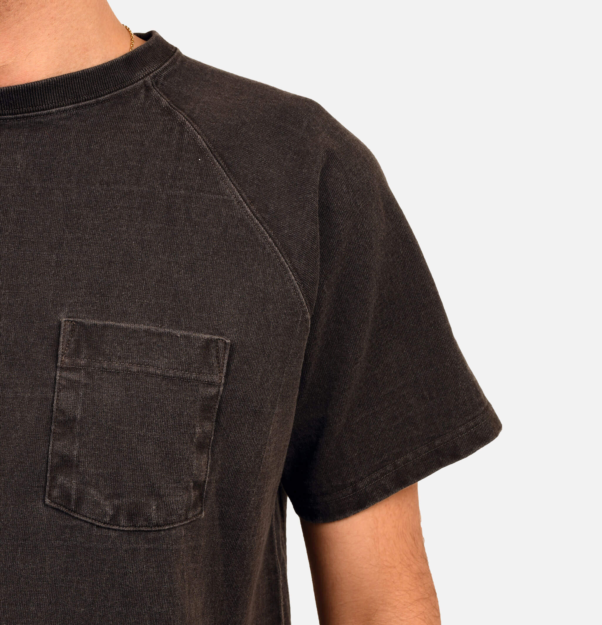 Heavy Raglan Pocket Tee Black