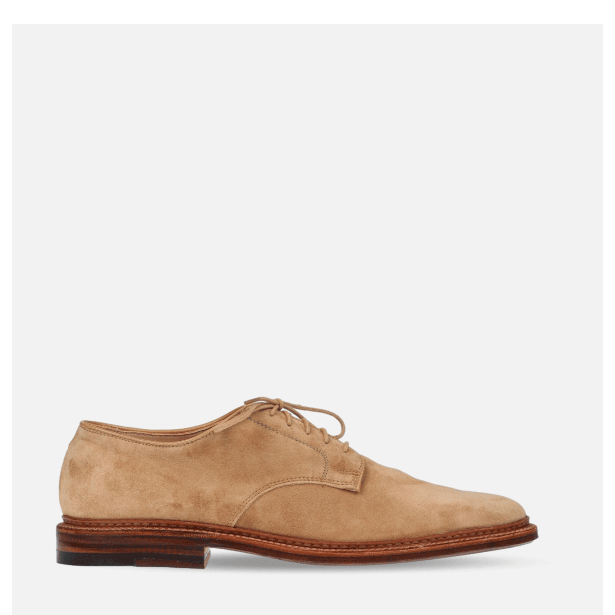 29332F Unlined Suede Plain Toe Blucher (Tan Suede)