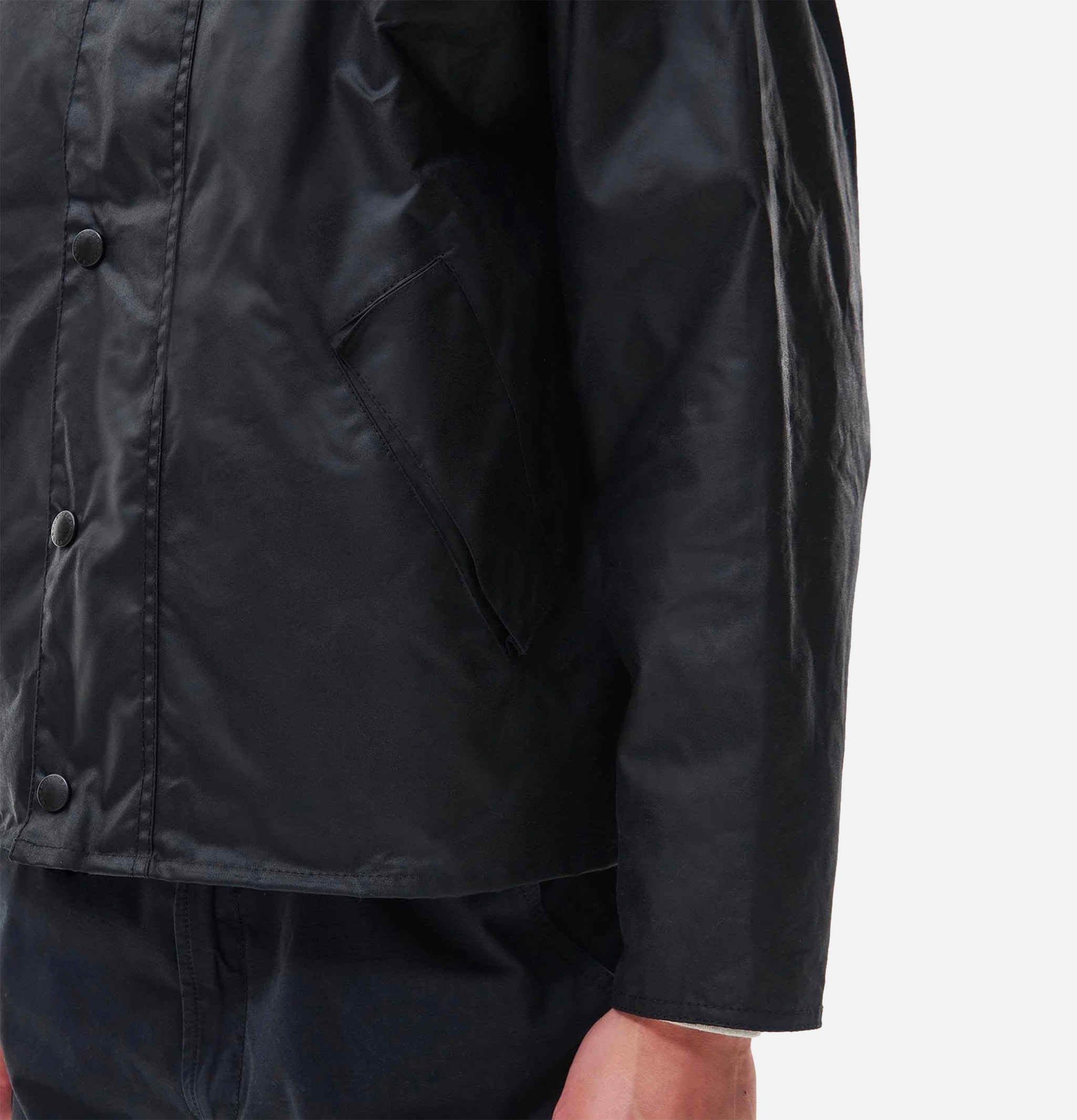 Barbour Transport Wax Jacket Black