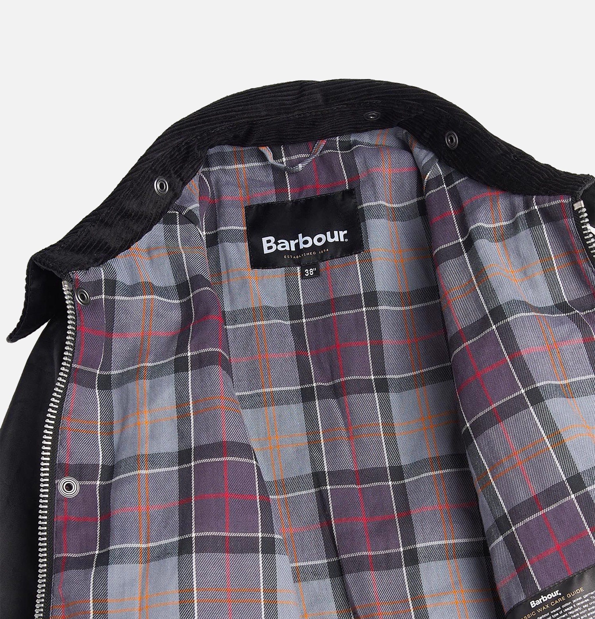 Barbour Transport Wax Jacket Black