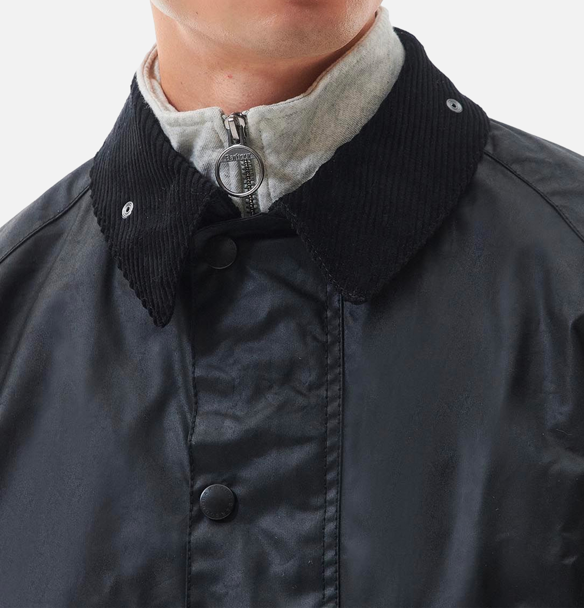 Barbour Transport Wax Jacket Black