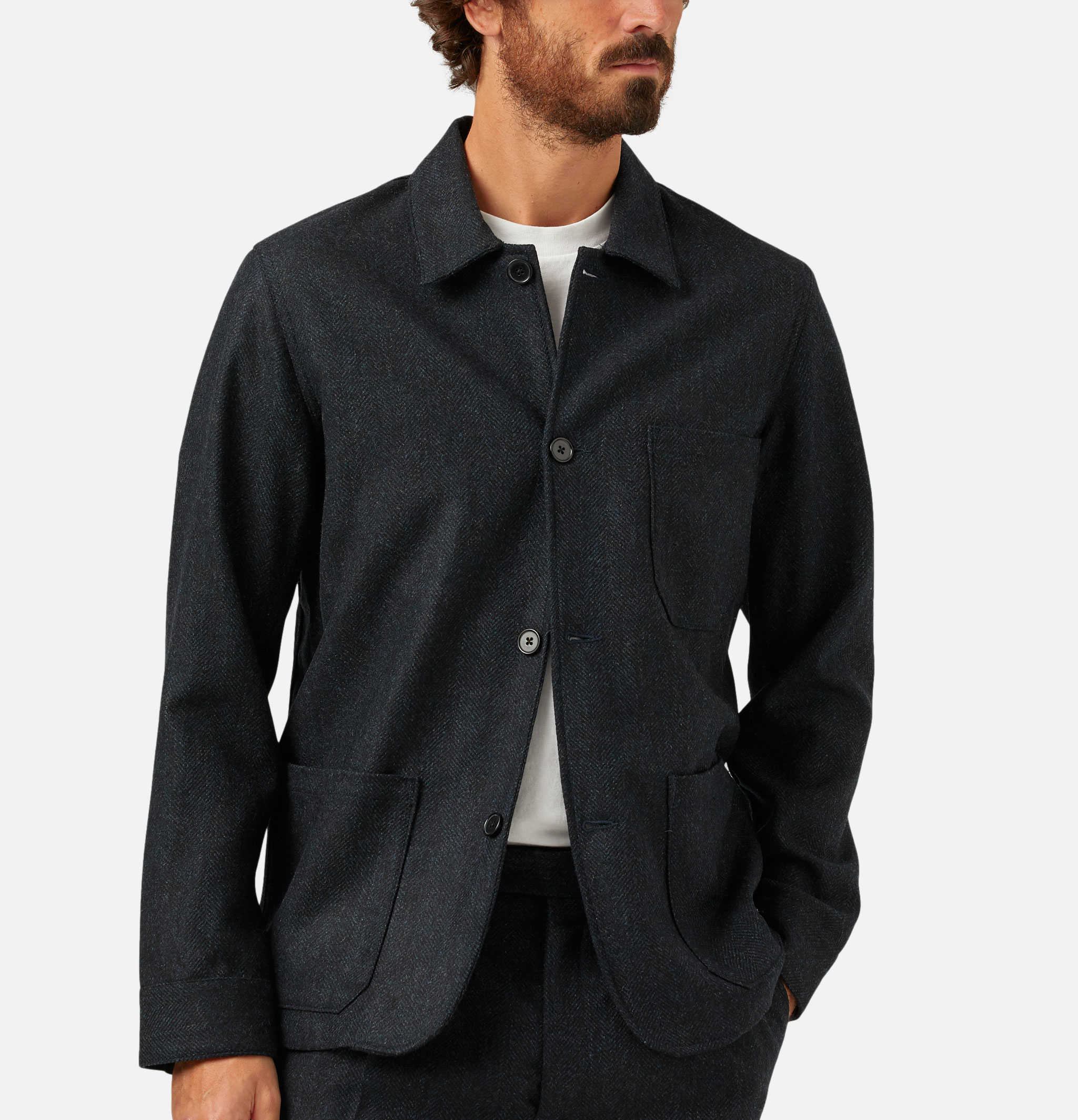 Veste Labura Herringbone Navy