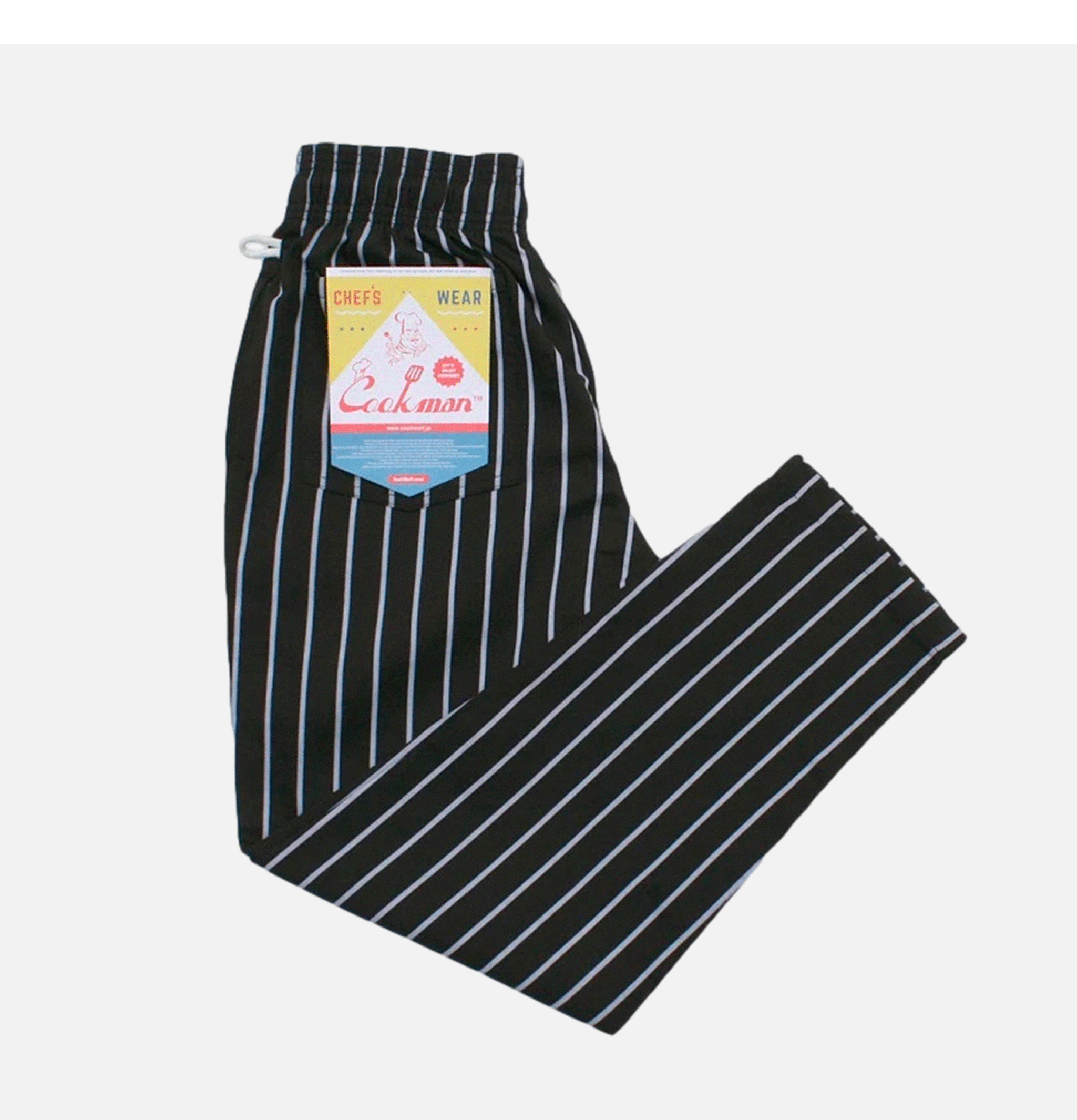 Cookman Chef Pants Stripe Black.