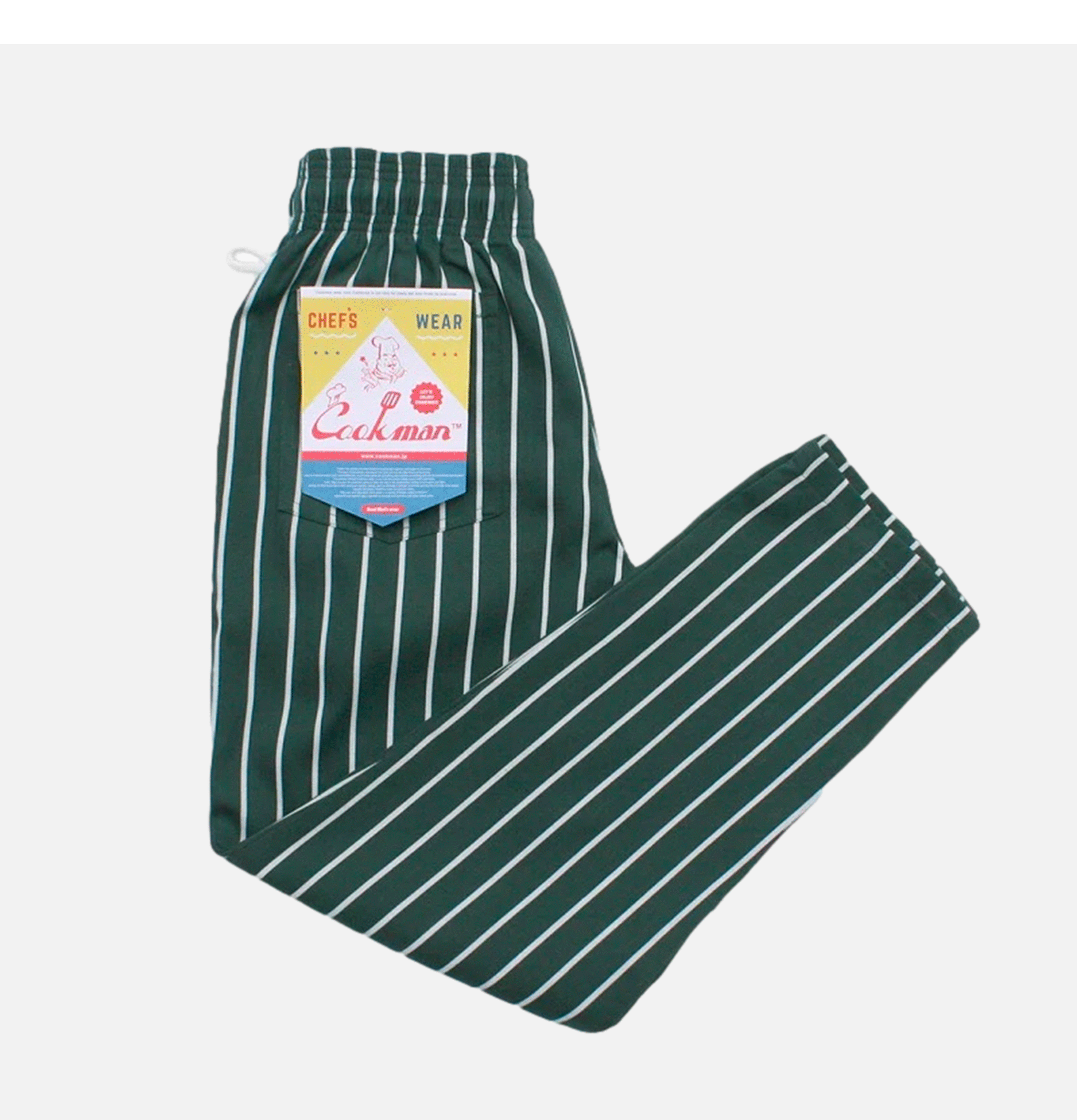 Pantalon Cookman Chef Pants Stripe Green.