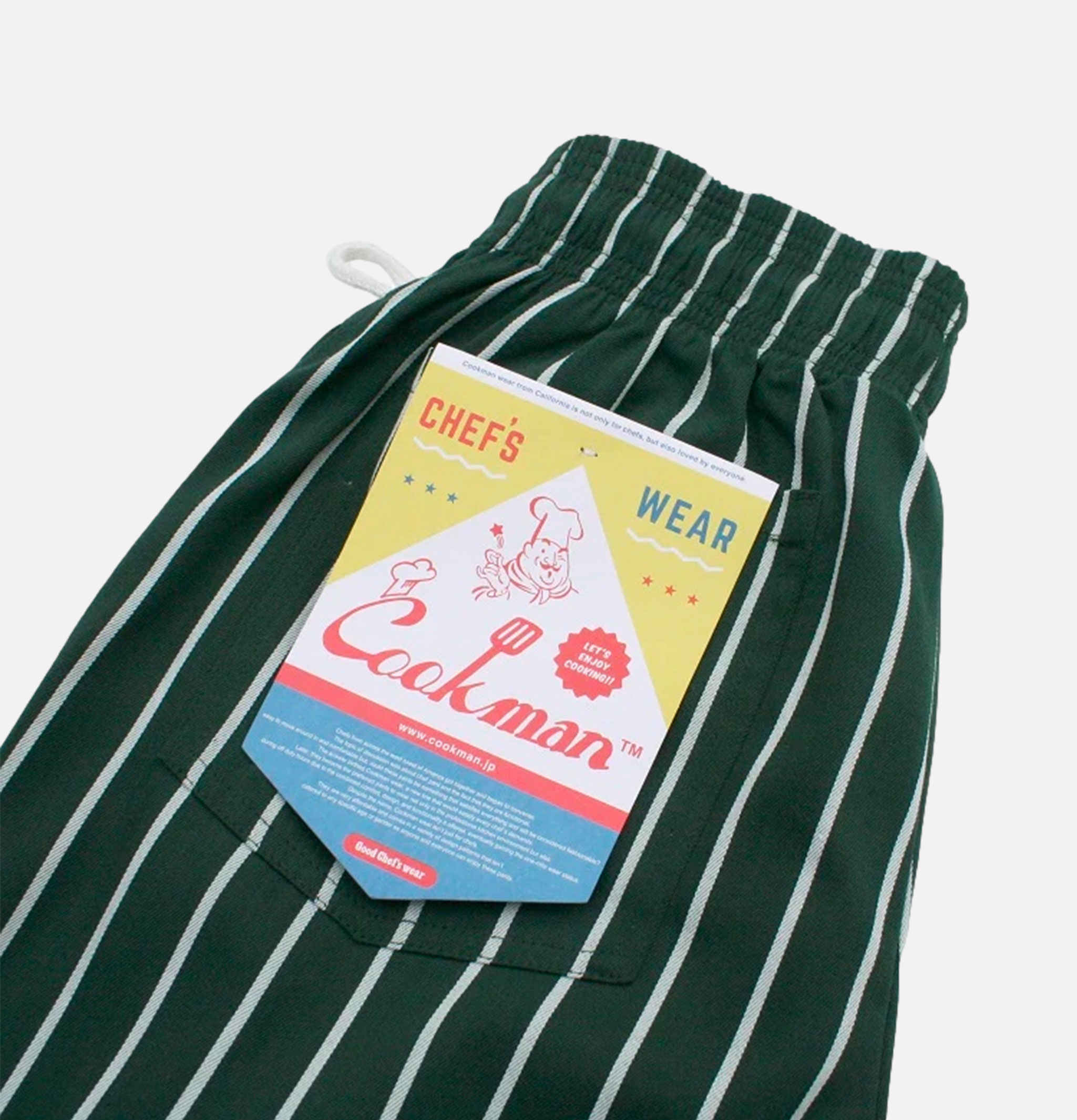 Pantalon Cookman Chef Pants Stripe Green.