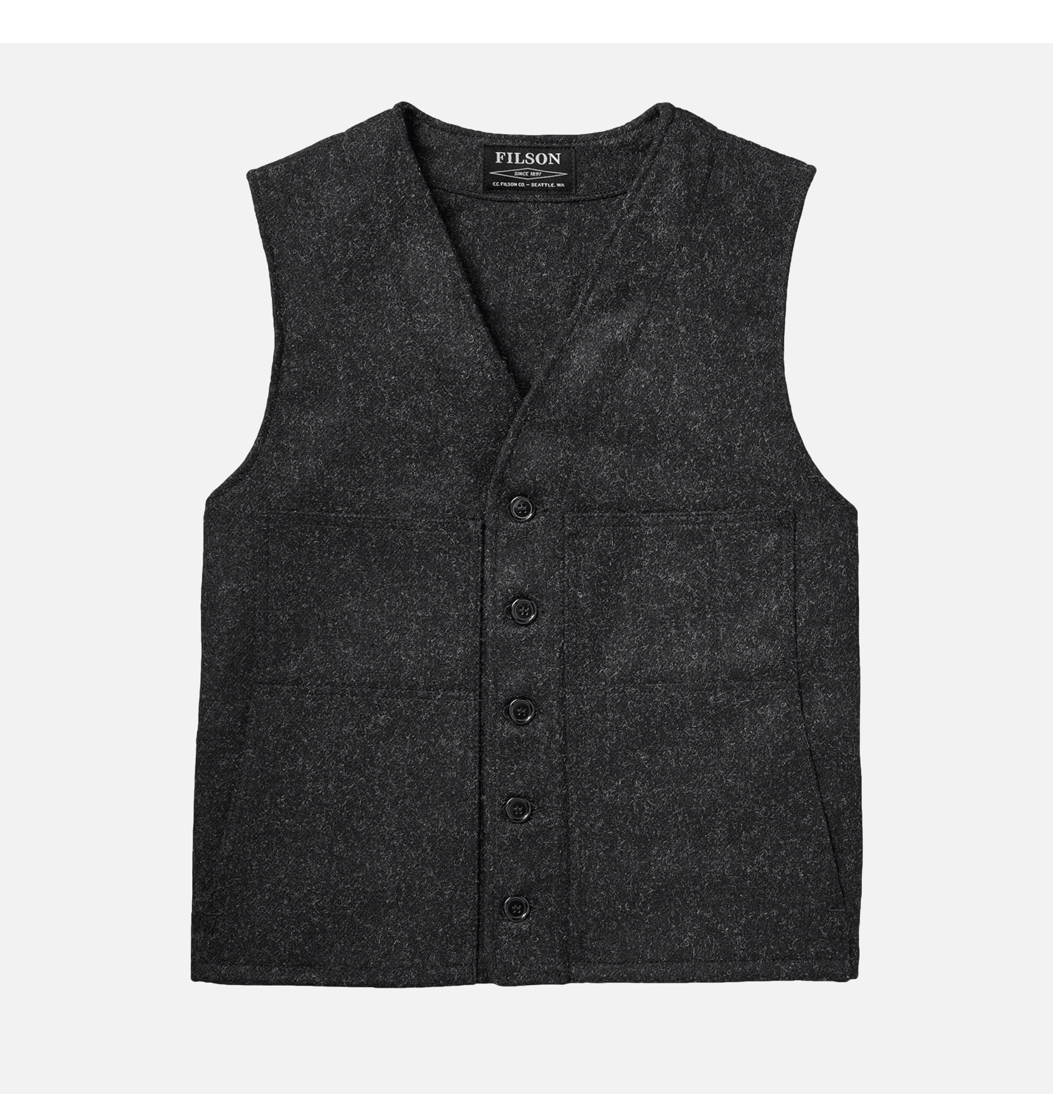 Mackinaw Wool Vest Charcoal