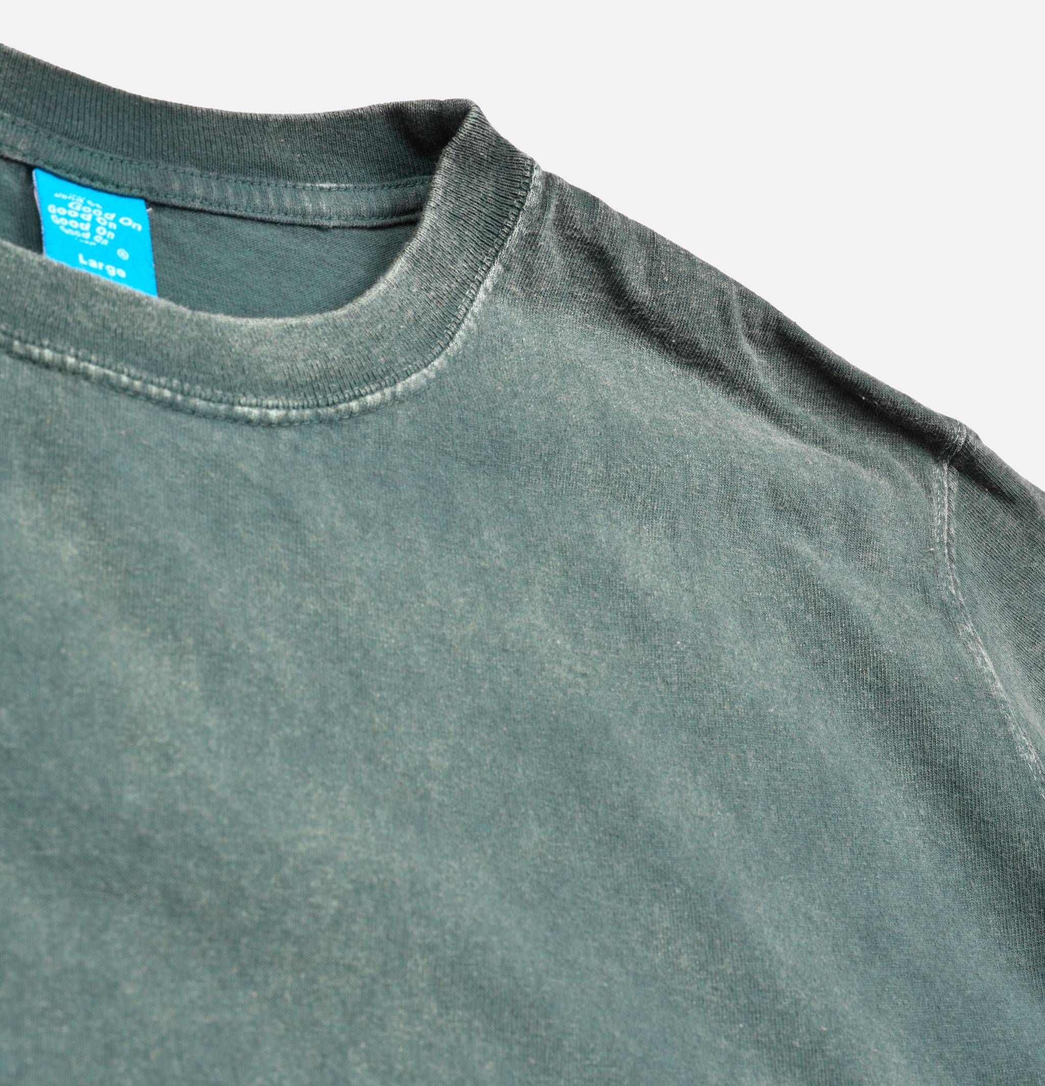 Vintage Dye Crew Tee Dark Green