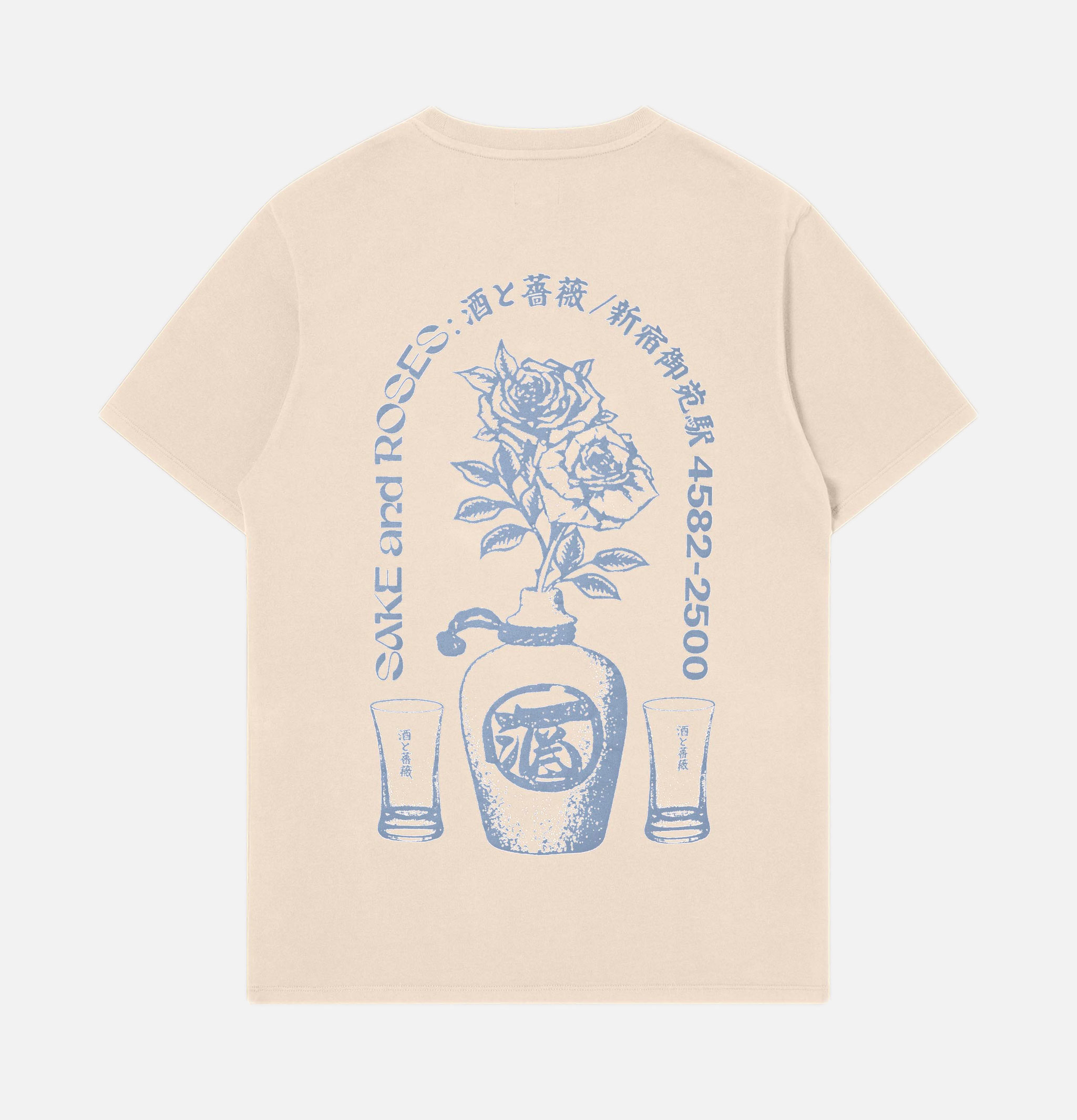 T-shirt Edwin Sake And Roses Blanc.