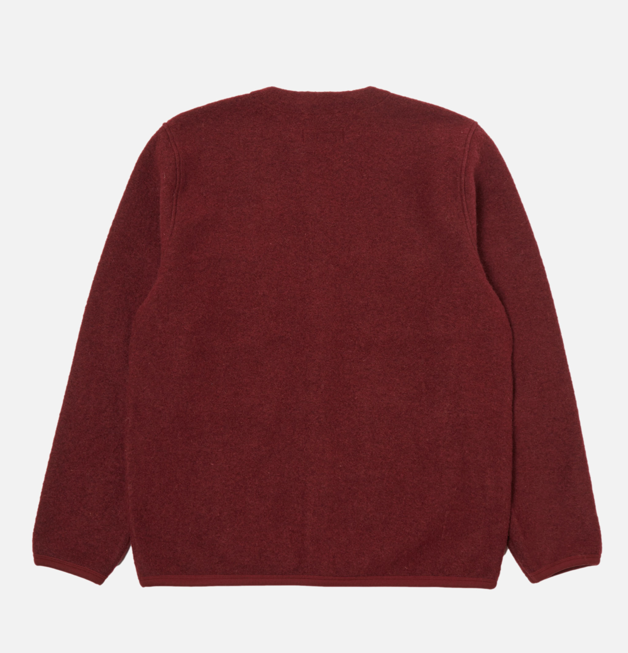 Universal Works Deep Red Wool Cardigan