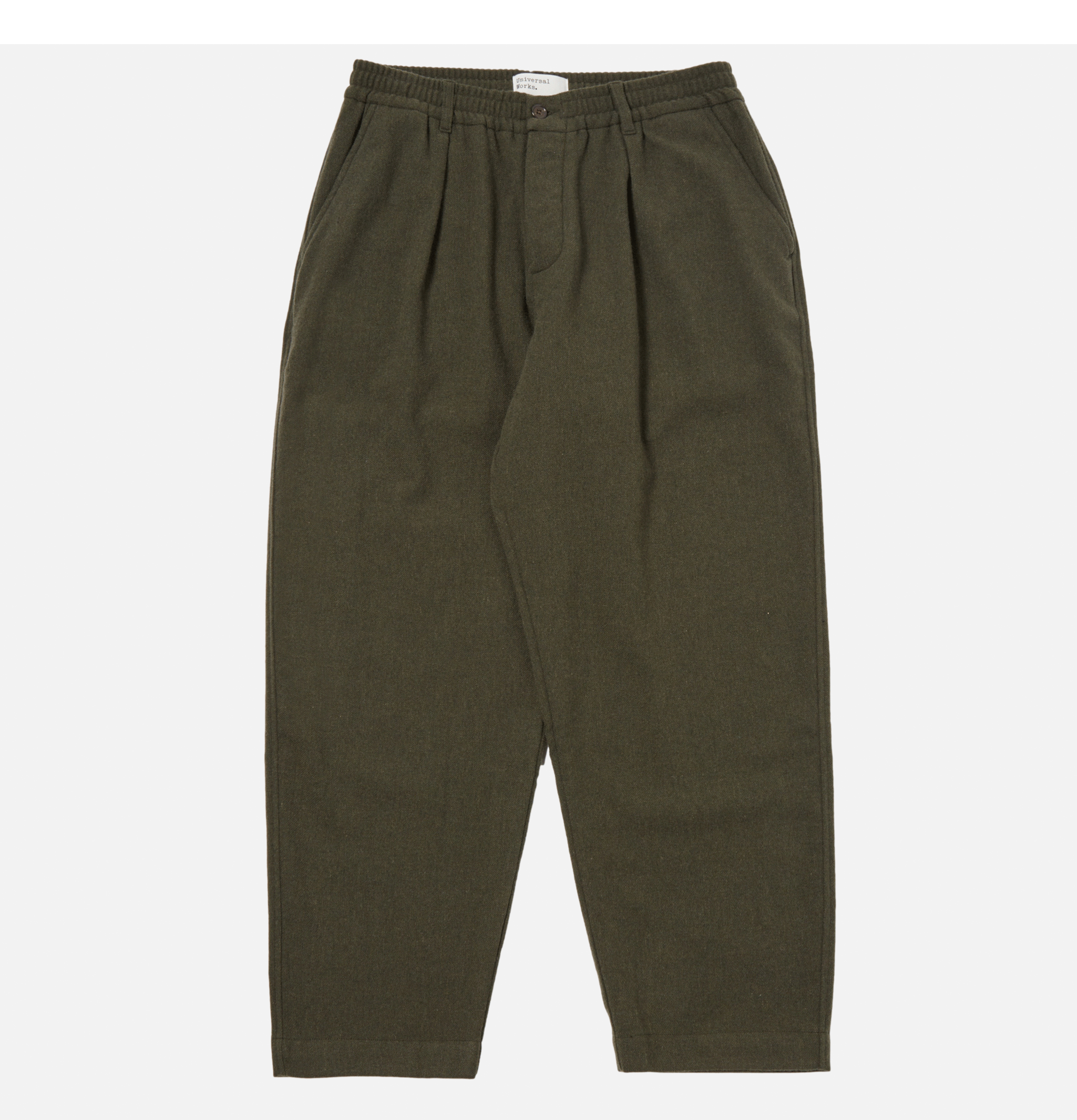 Universal Works Oxford Trousers Soft Wool Olive