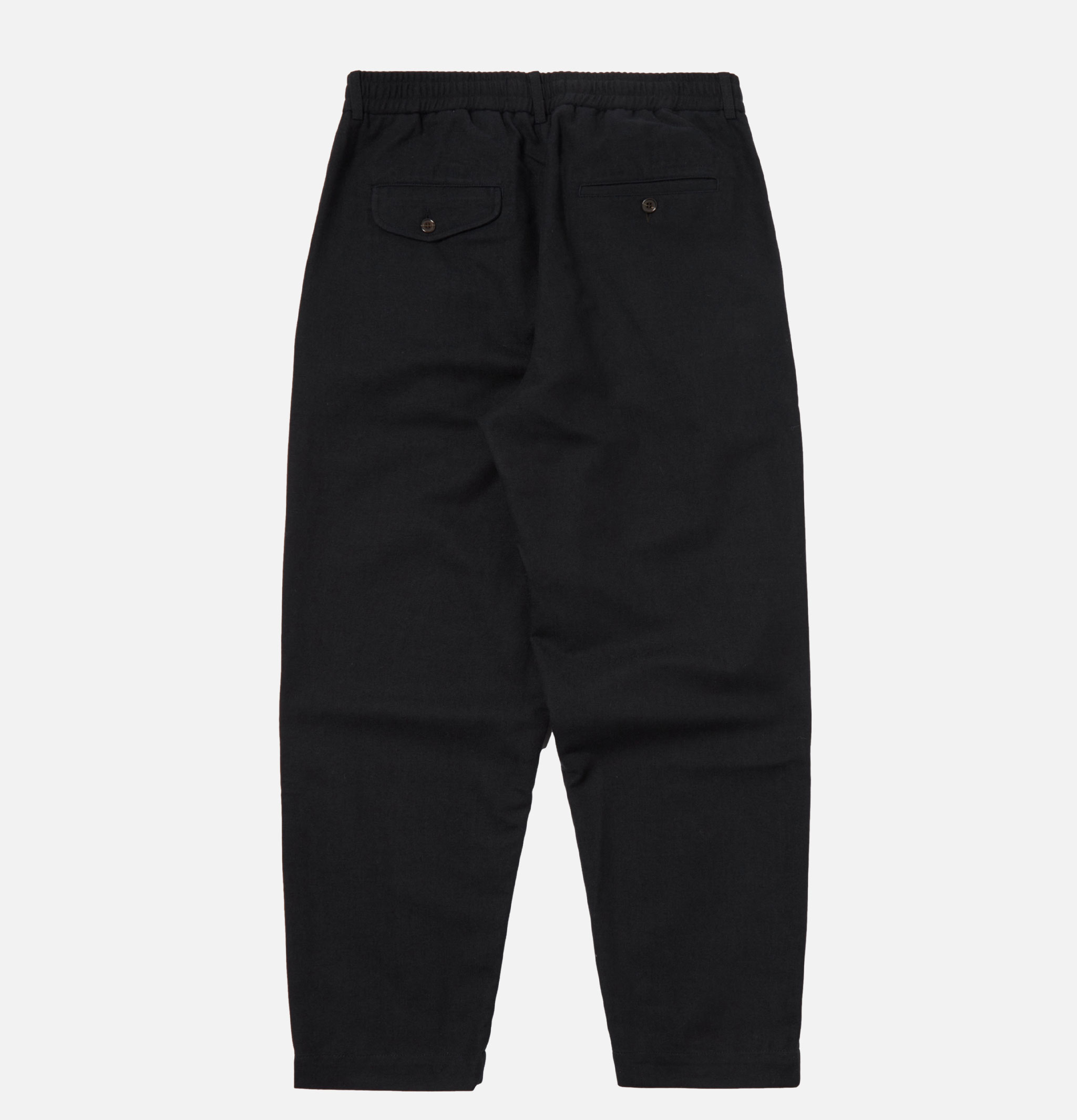 Pleated Track Pant Tweed Navy Universal Works