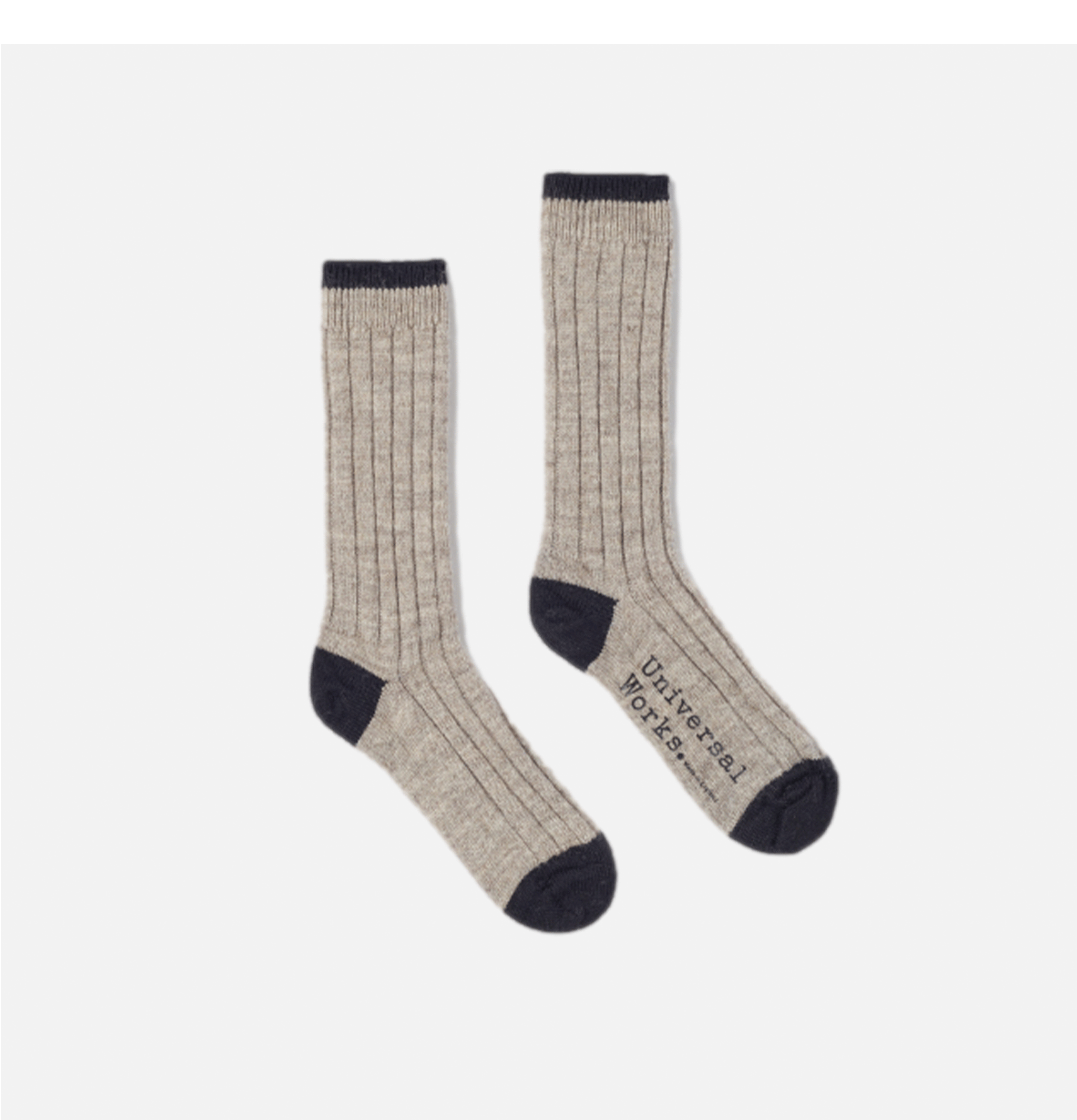 Universal Works Stone wool hiking sock