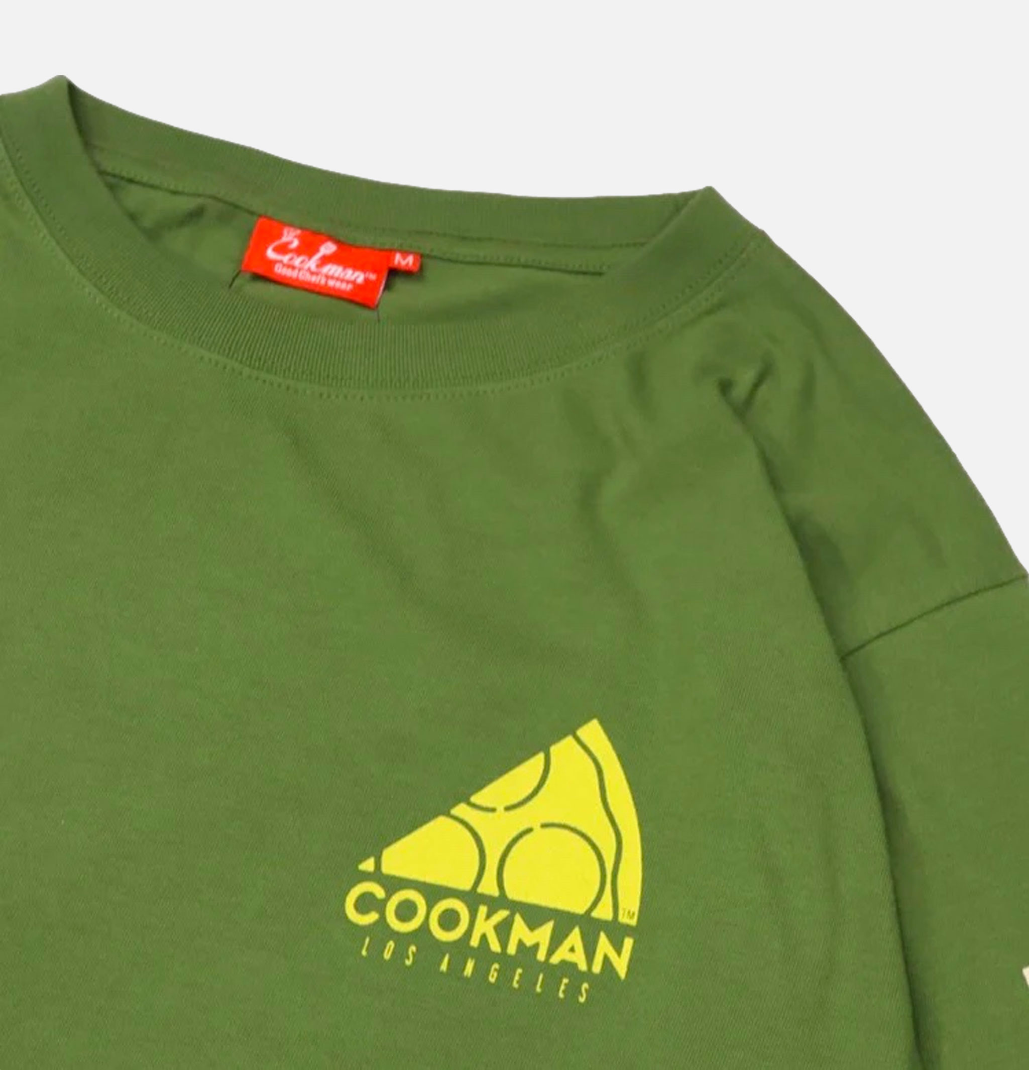 Tee Shirt Long Sleeve Pizza Green