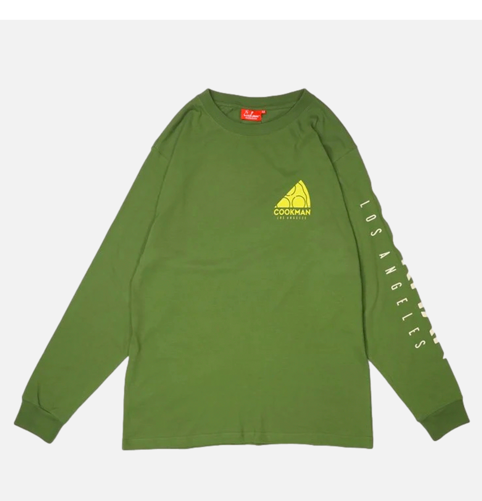 Tee Shirt Long Sleeve Pizza Green