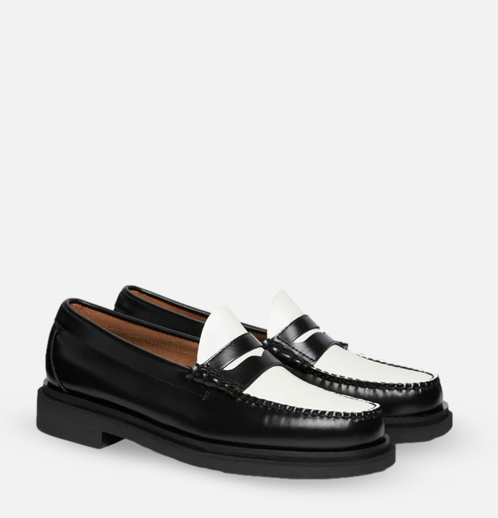 GH Bass Weejun Loafer Larson Step Black White