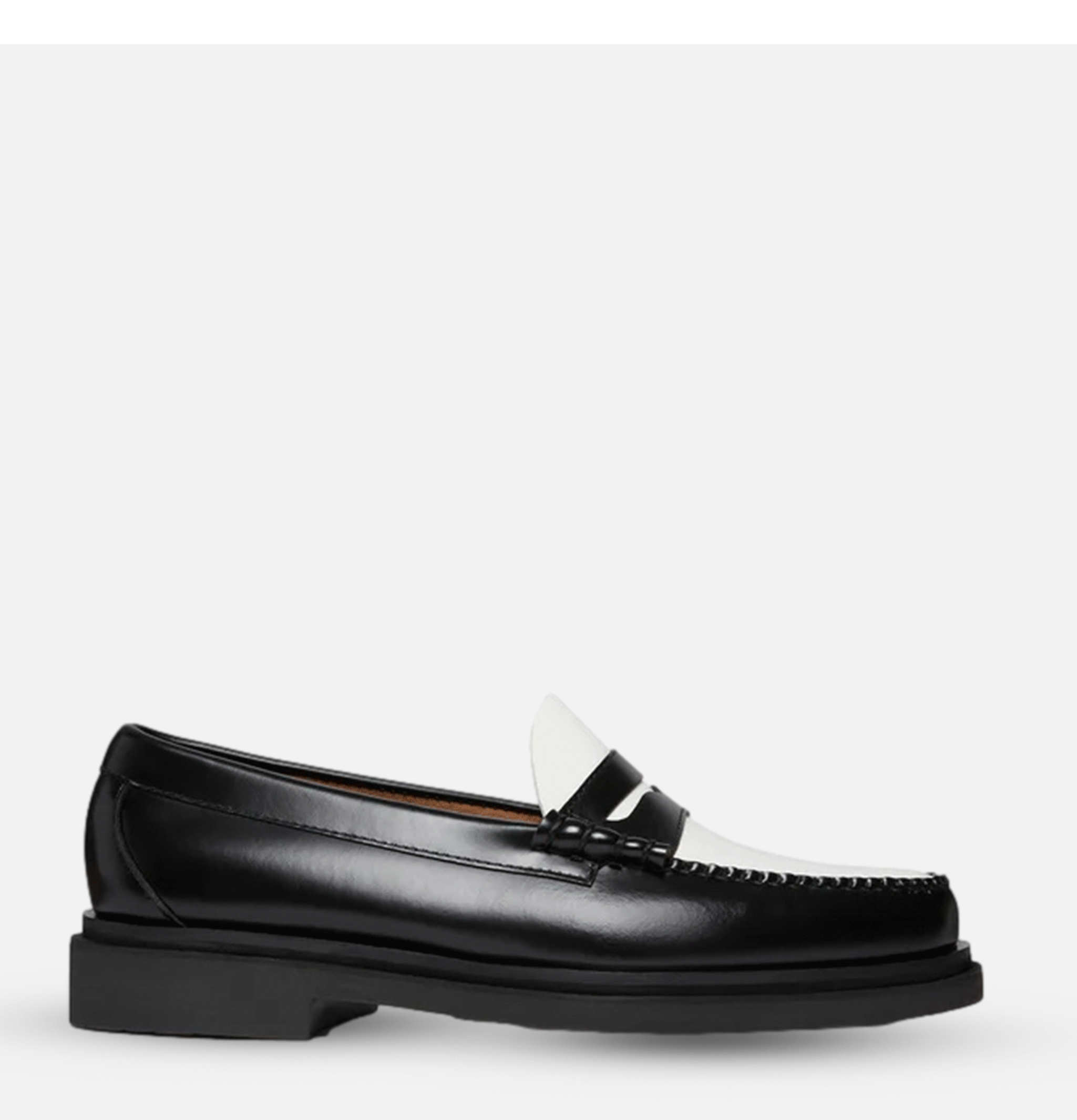 GH Bass Weejun Loafer Larson Step Black White