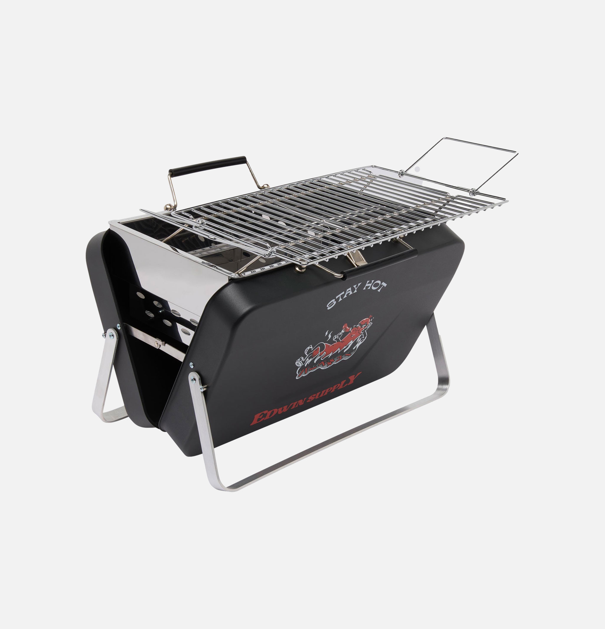 Portable Bbq Acier Noir Edwin