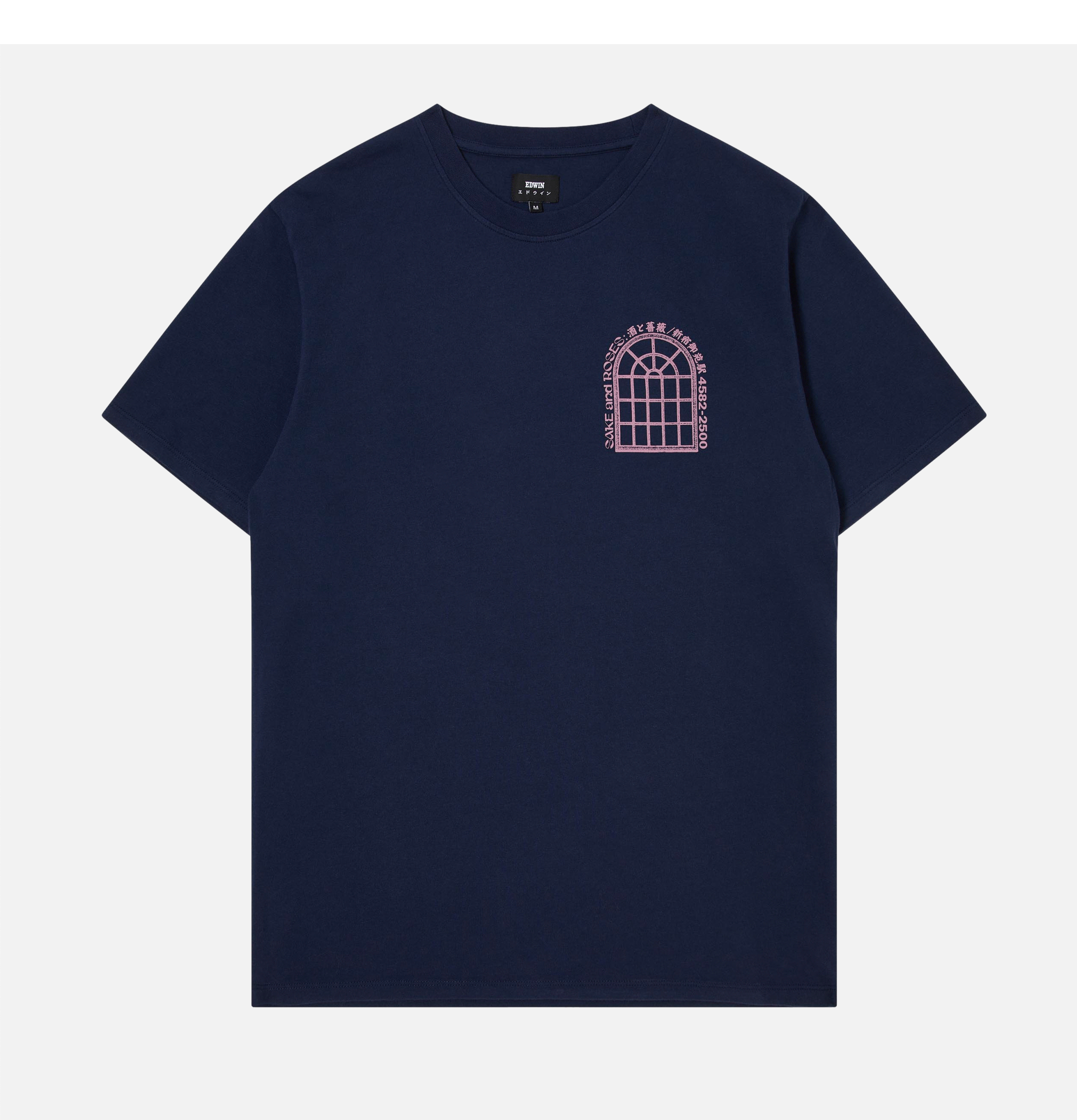 Edwin Sake and Roses Navy T-Shirt