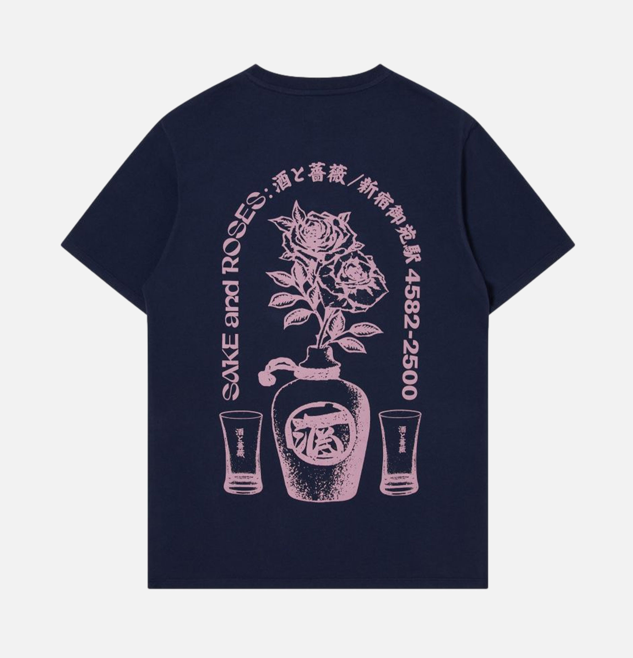 T-Shirt Saké et Roses Navy Edwin