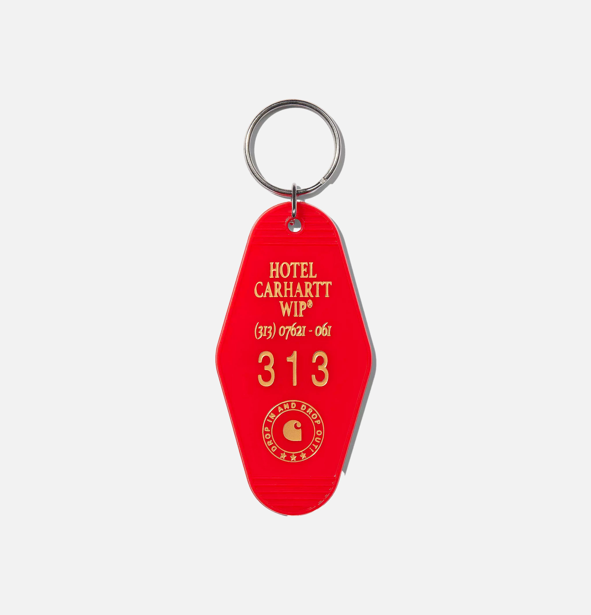 Scarlet Red Carhartt WIP hotel key ring