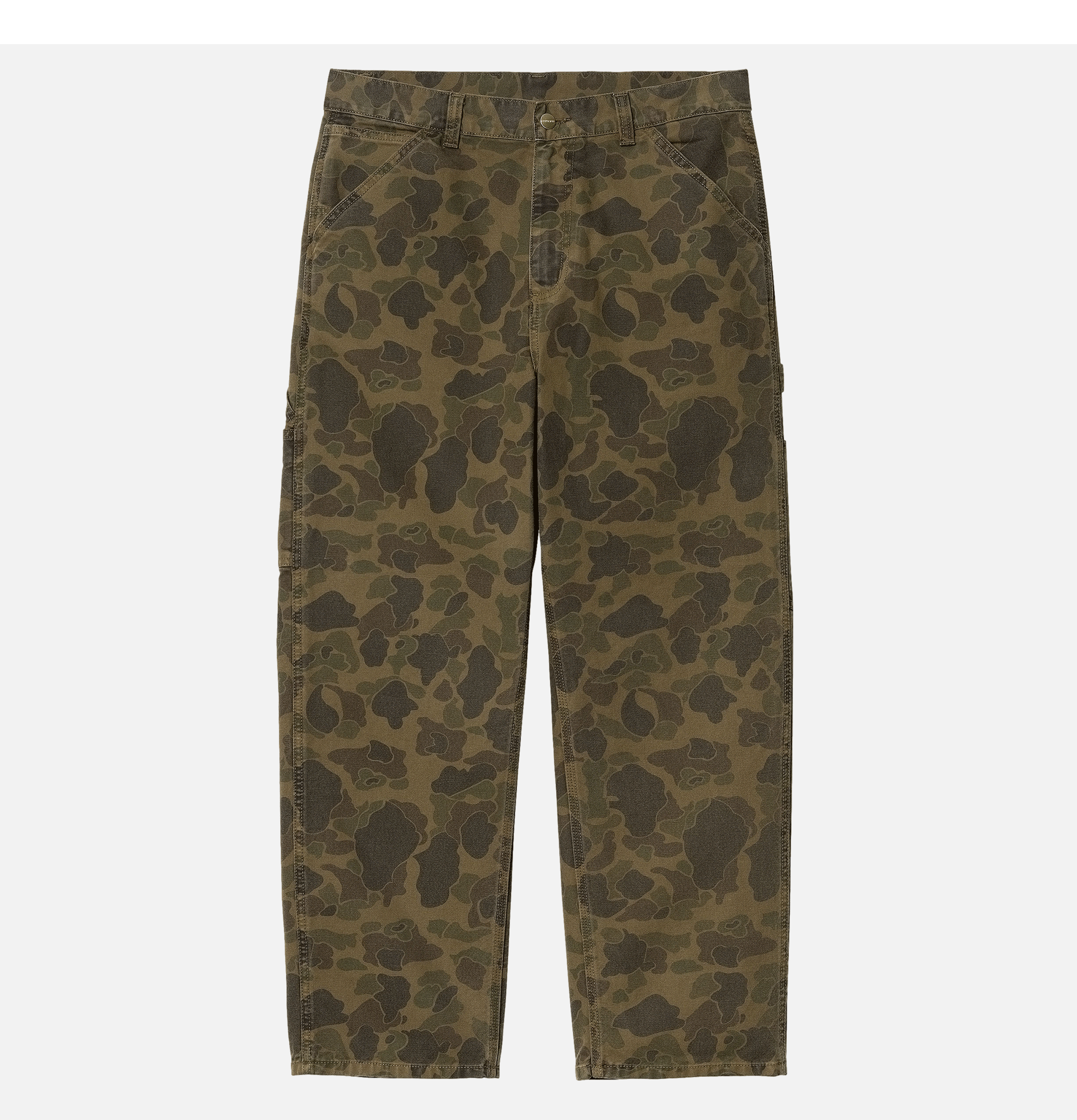 Single Knee Camo Duck Pantalon Carhartt WIP Vert