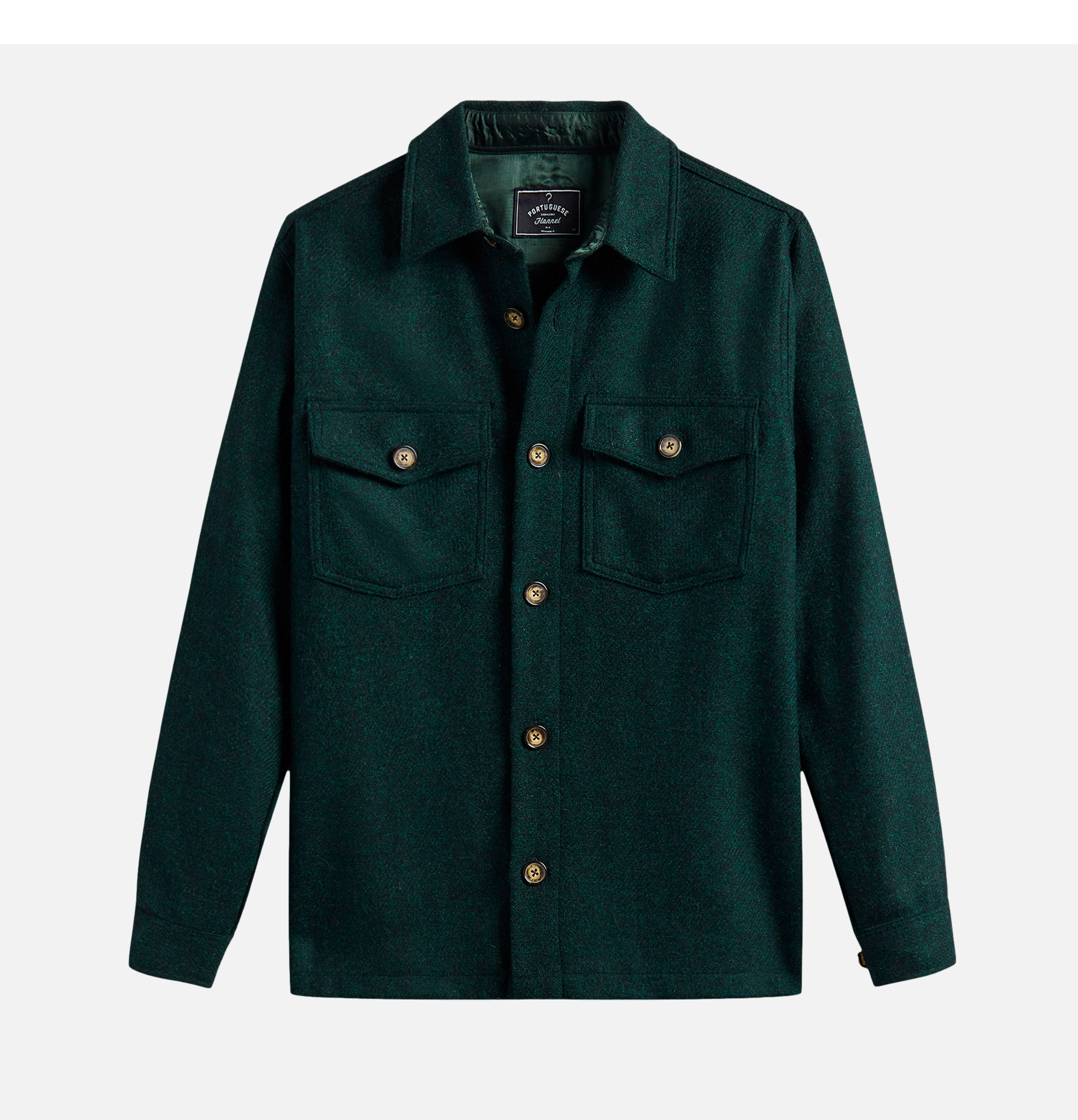 Wool Field Over Shirt Green