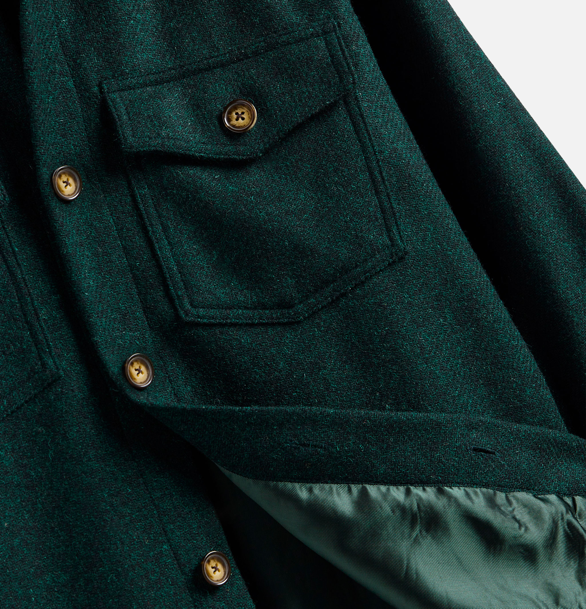 Wool Field Over Shirt Green