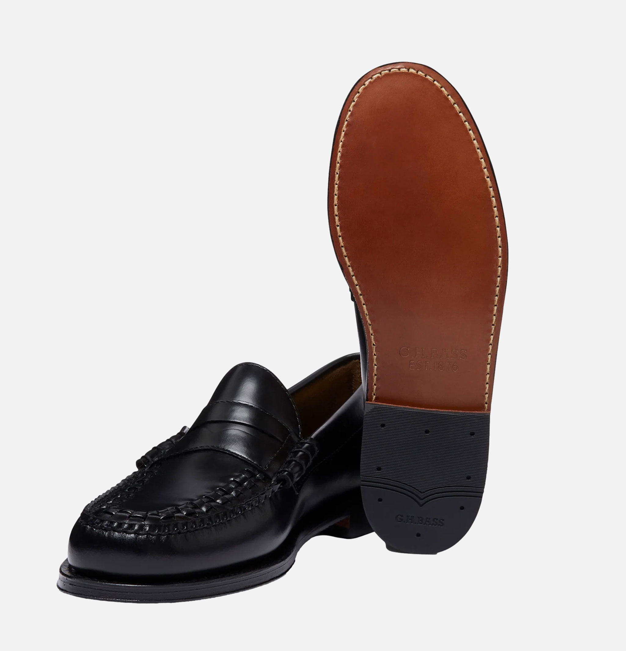 GH Bass Weejuns Weave Penny Loafer Black