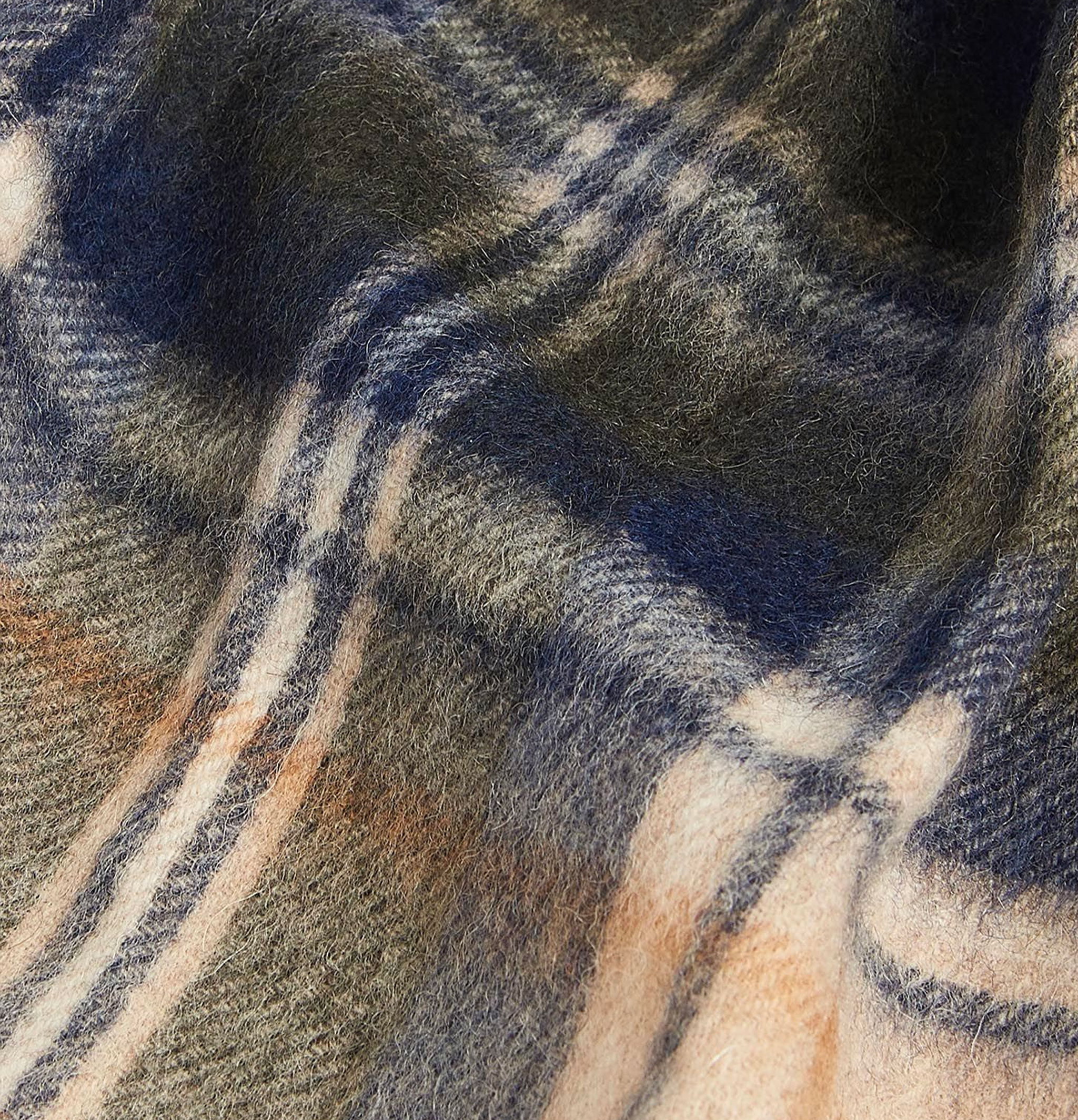 Echarpe Barbour New Check Tartan Scarf Sand Beige