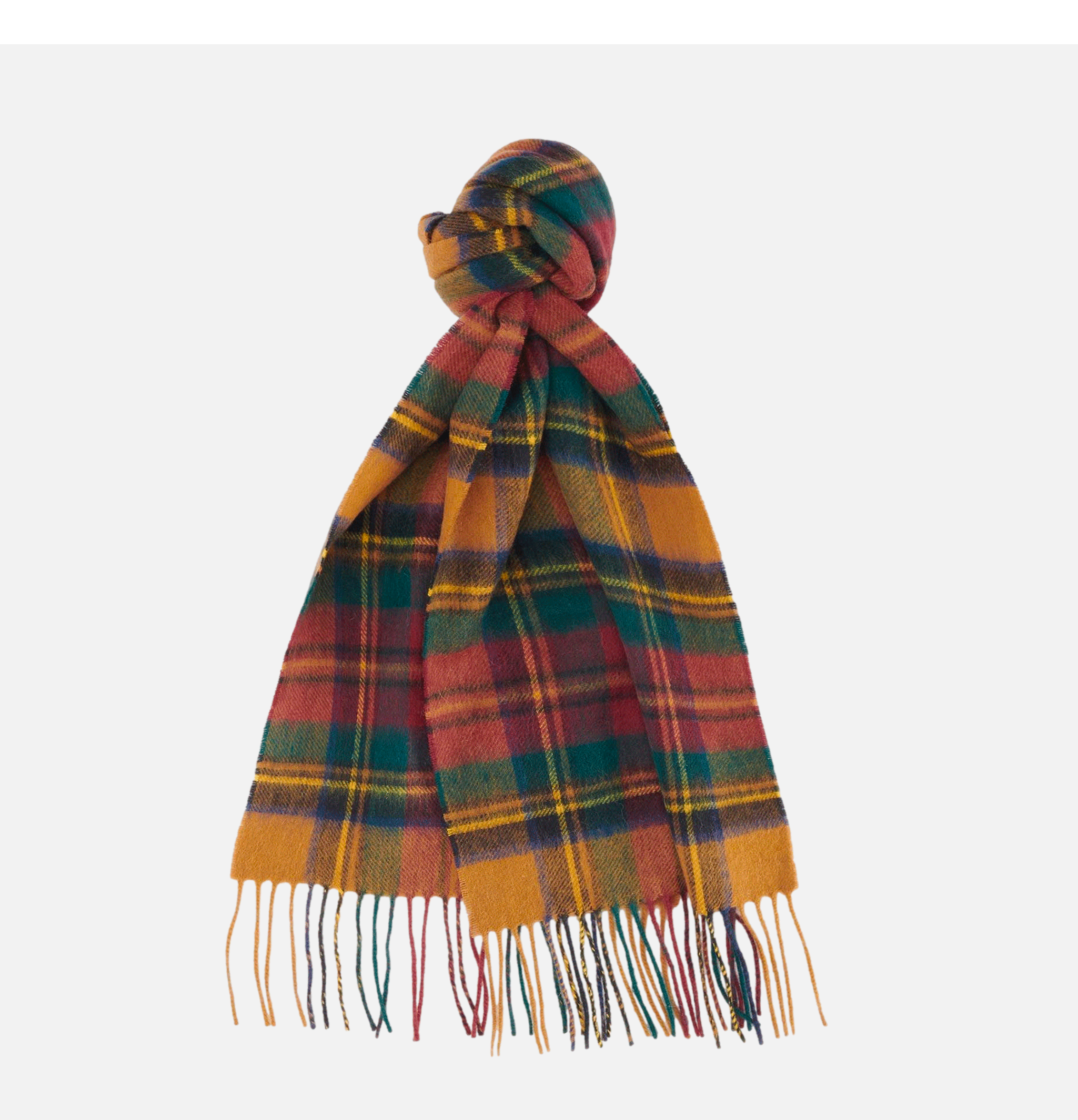 Barbour New Check Scarf Harvest Gold