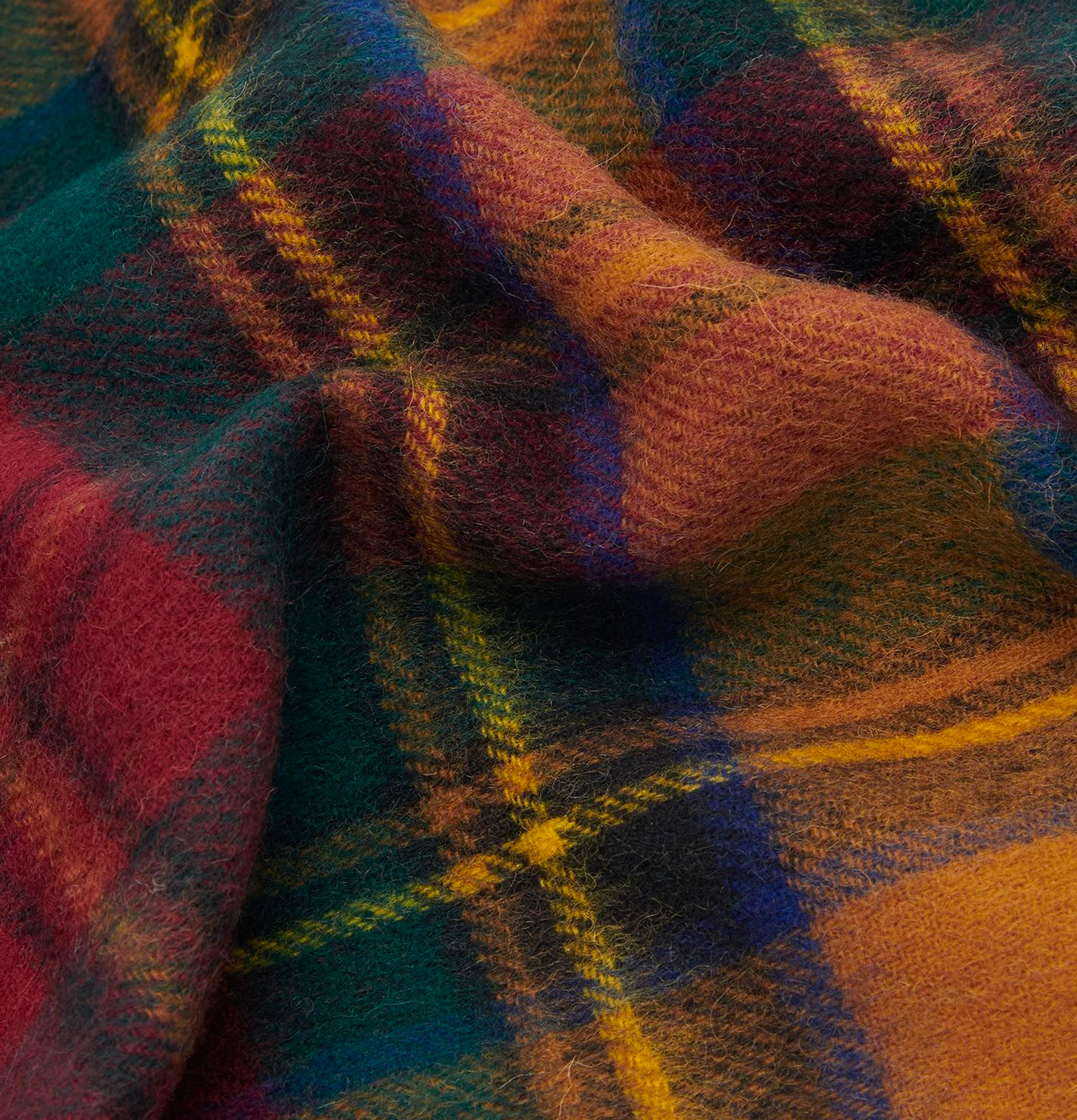 Barbour New Check Scarf Harvest Gold