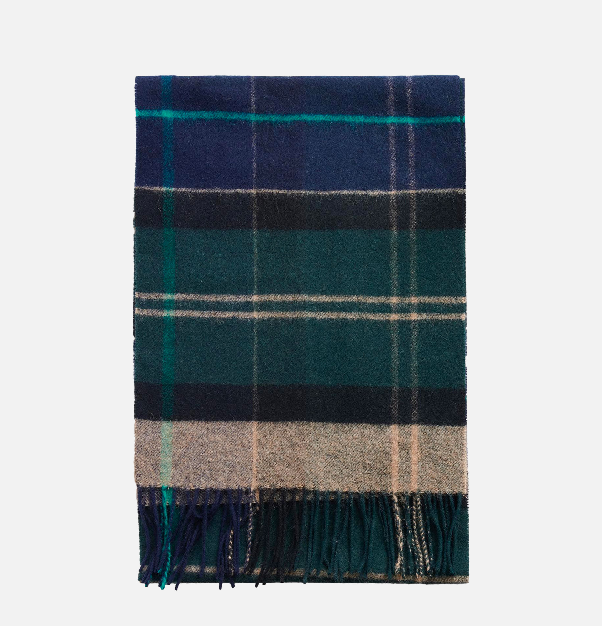 Inverness Tartan Scarf Green L