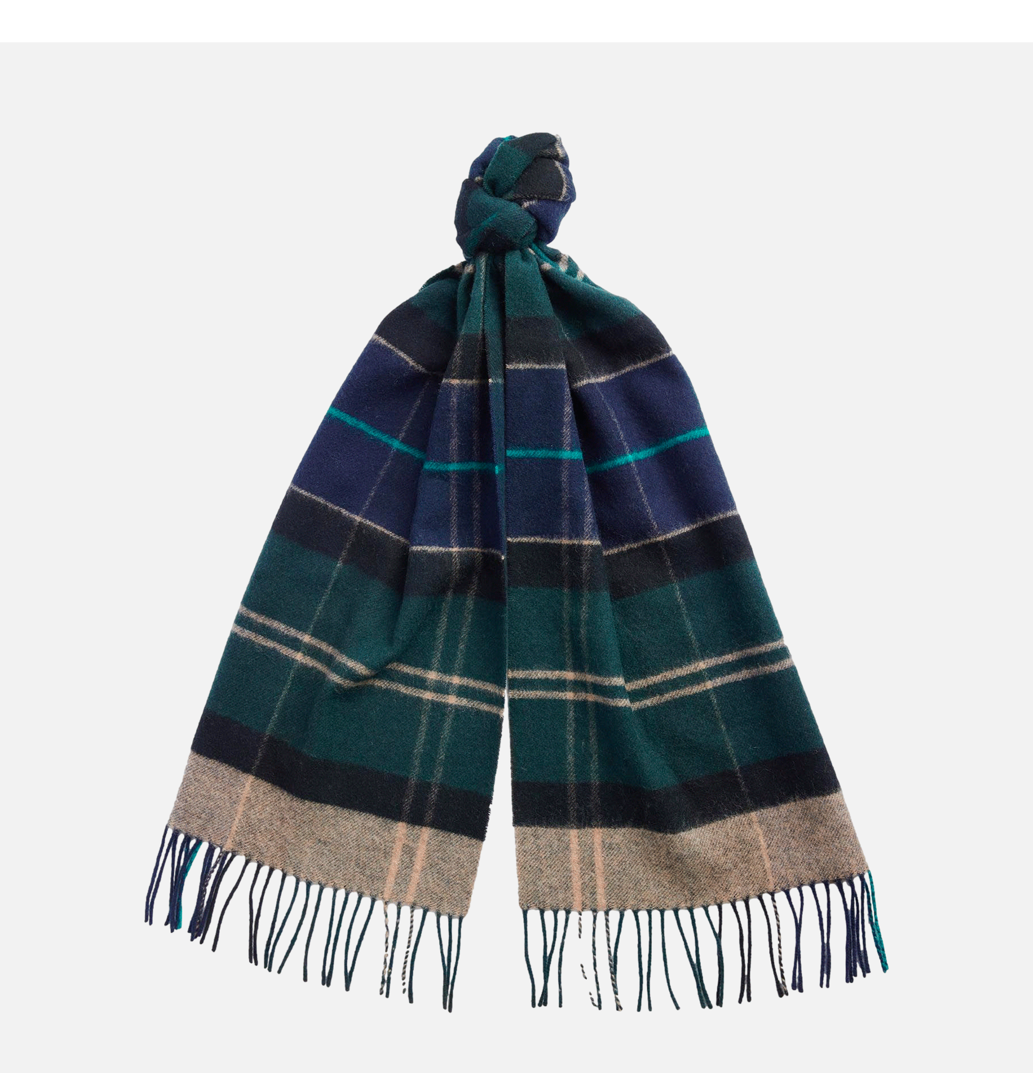 Inverness Tartan Scarf Green L