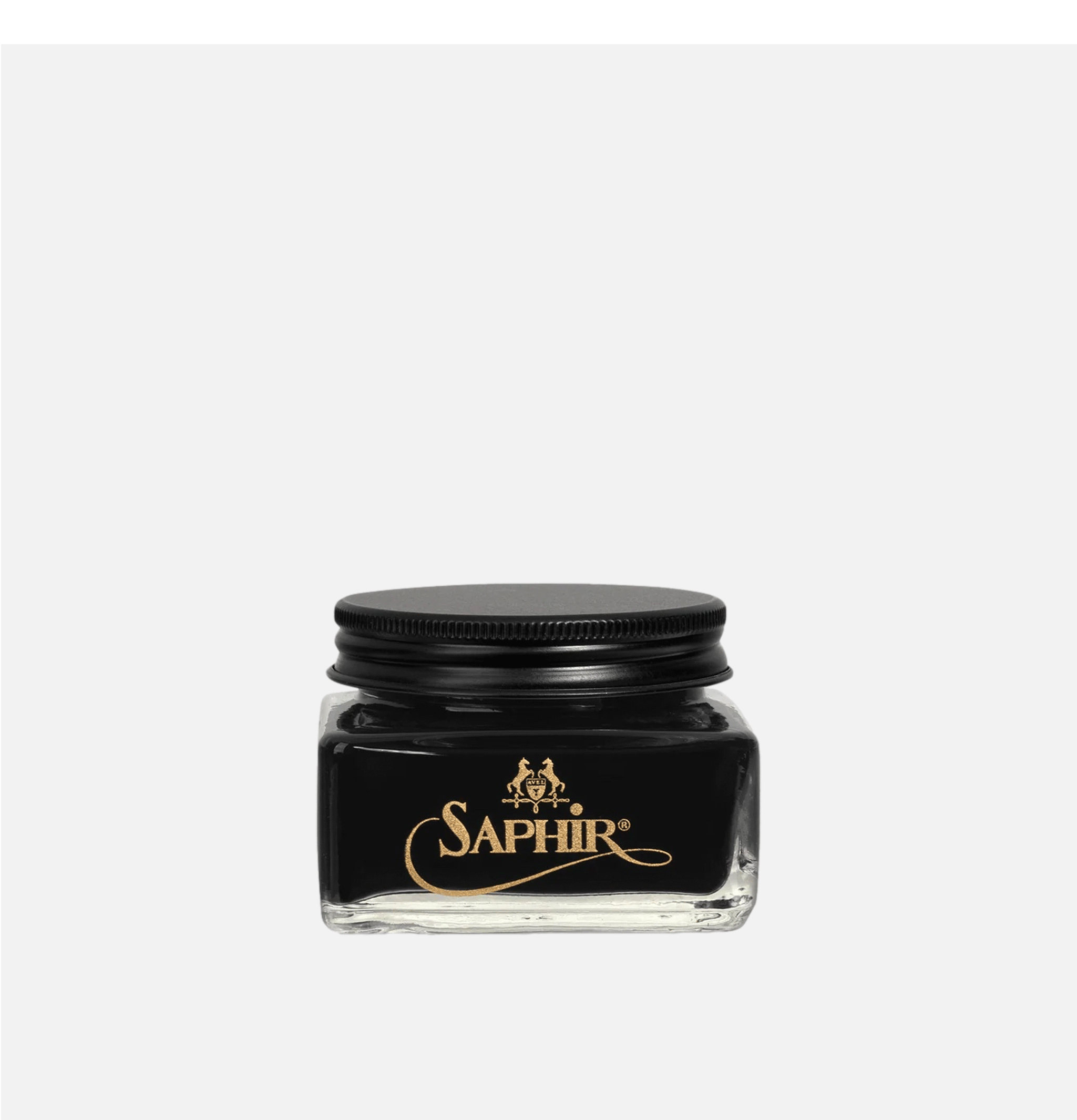 Saphir Creme Cuir Gras Noir