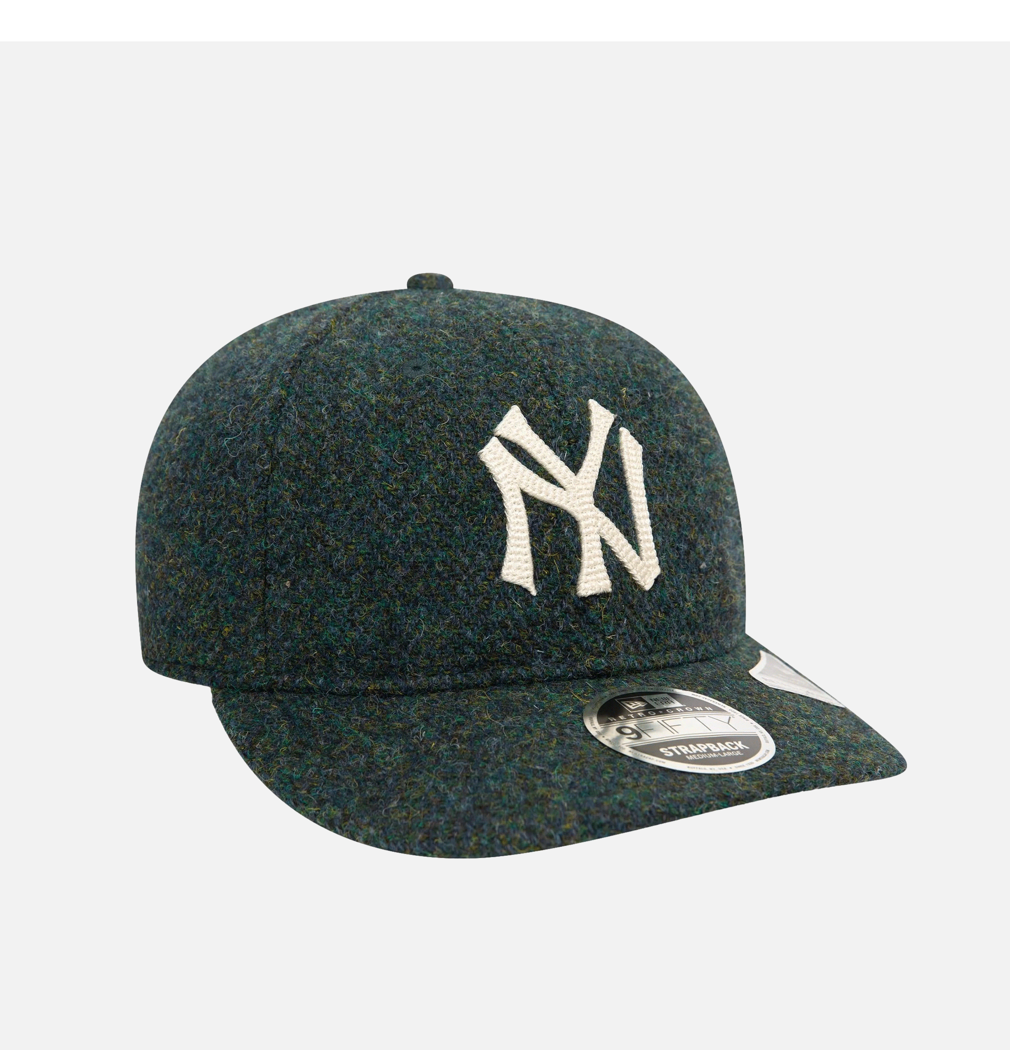 Casquette New Era 9FIFTY Retro Crown New York Yankees MLB Harris Tweed Bleu marine