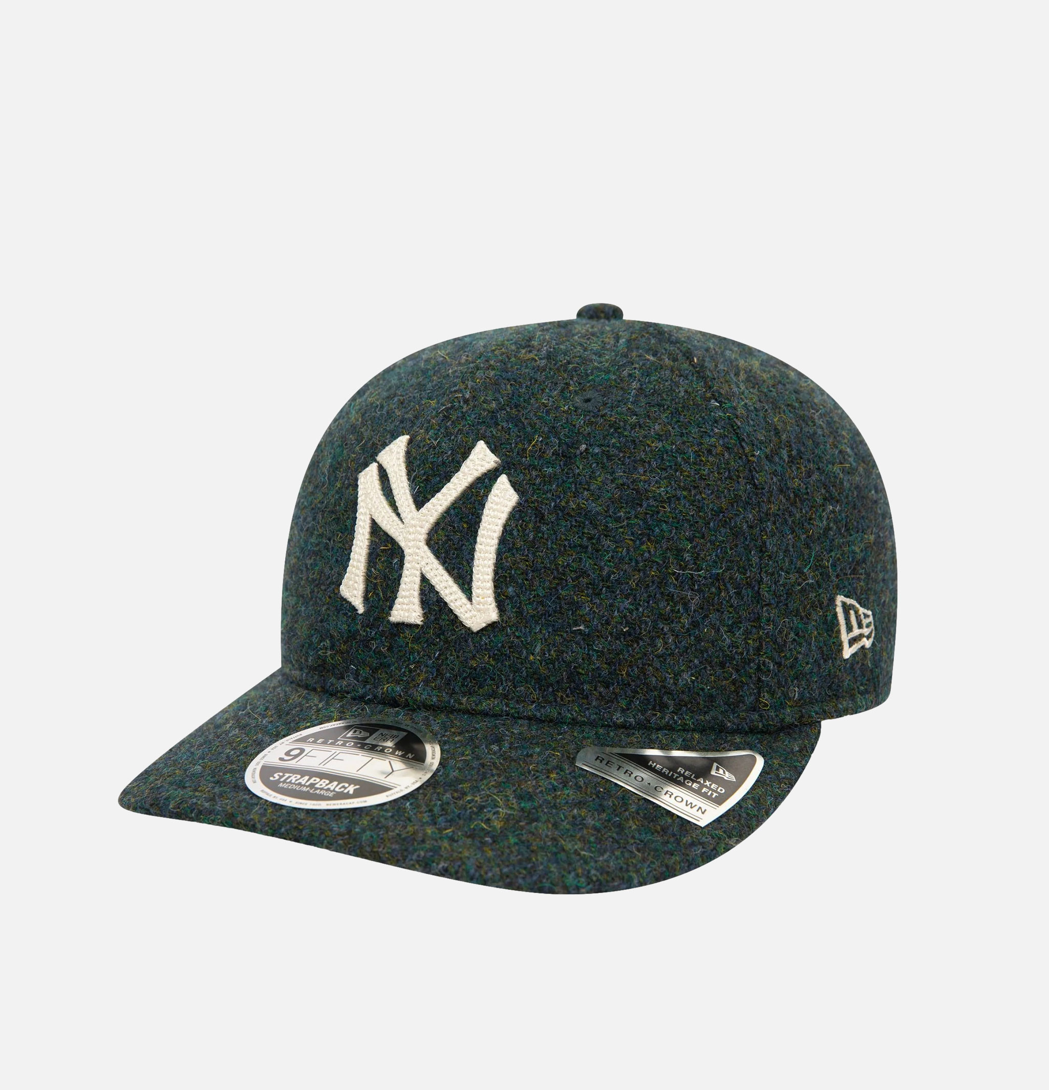 Casquette New Era 9FIFTY Retro Crown New York Yankees MLB Harris Tweed Bleu marine