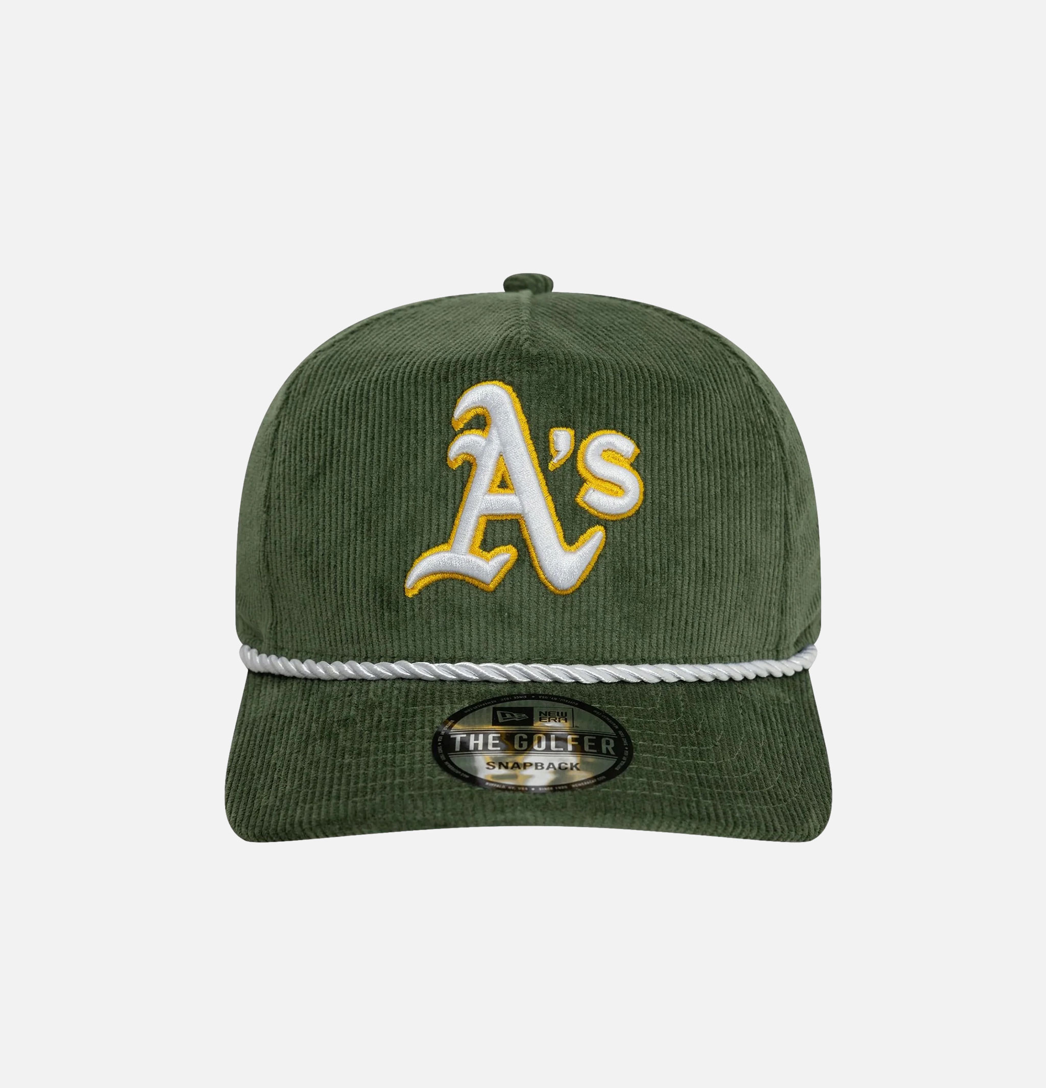 New Era Golfer Adjustable Oakland Athletics MLB Cord Cap Dark Green