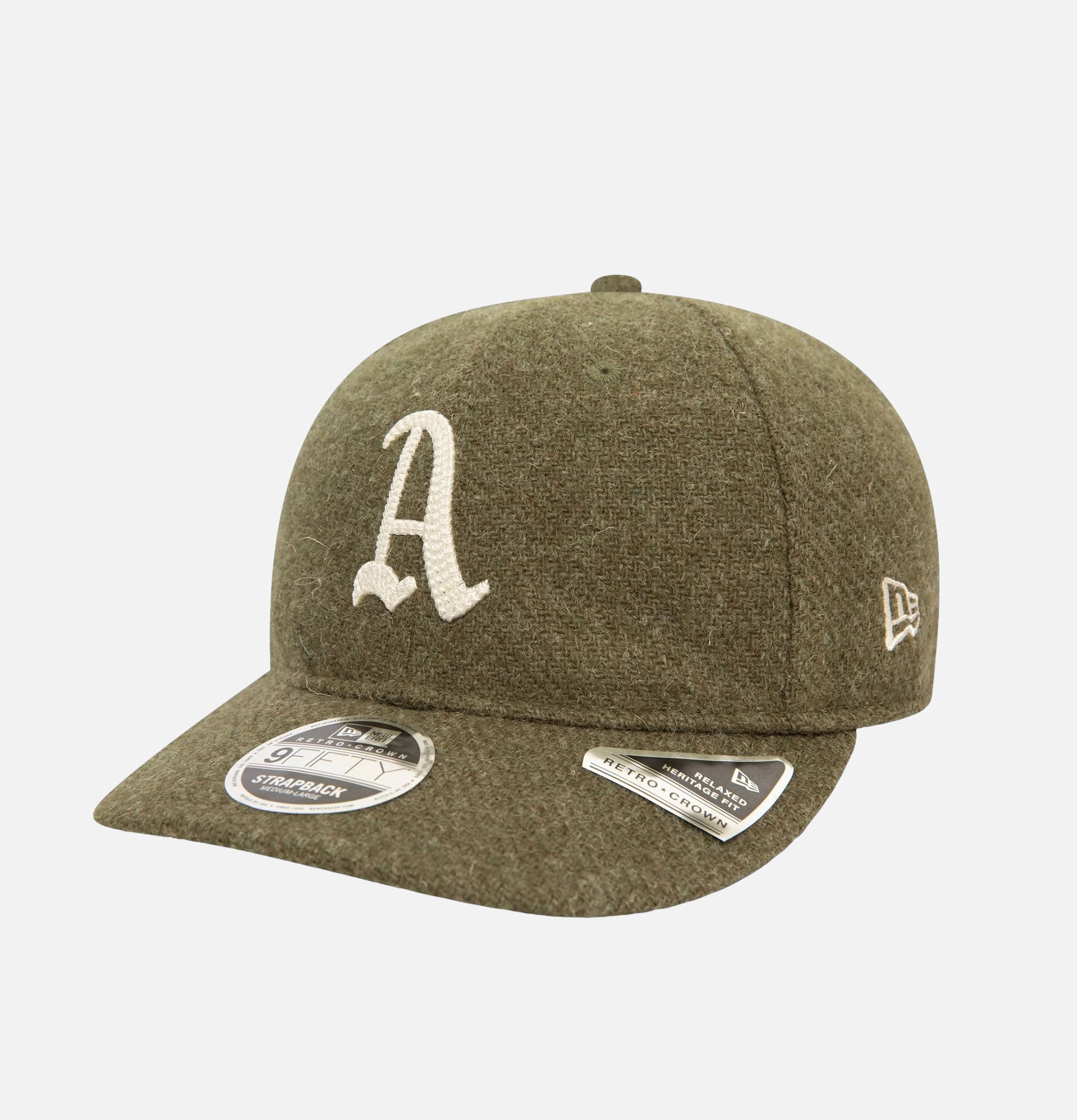 Casquette New Era 9FIFTY Retro Crown Oakland Athletics MLB Harris Tweed Vert