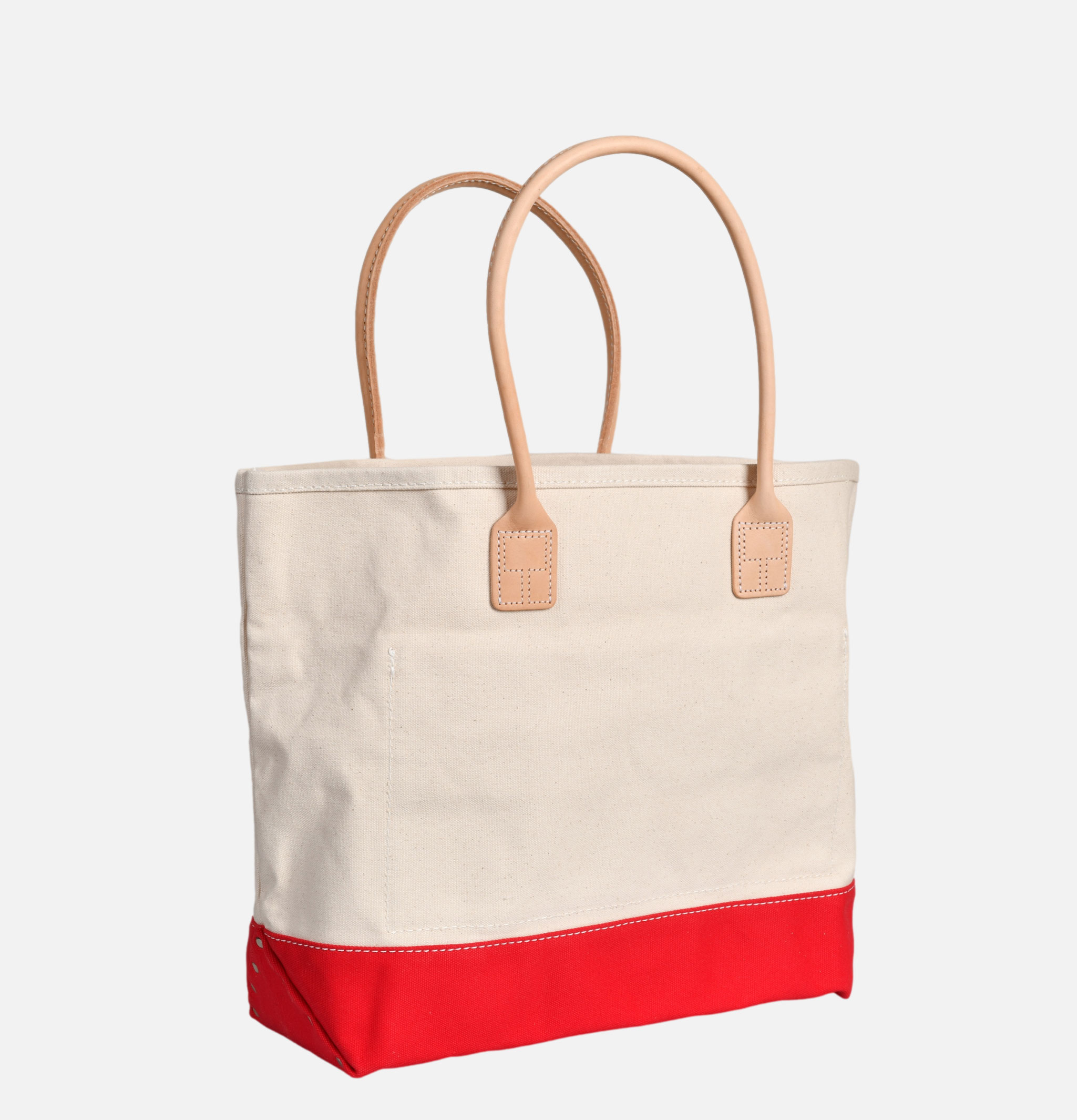 Heritage Leather Company Canvas Day Tote Bag Red