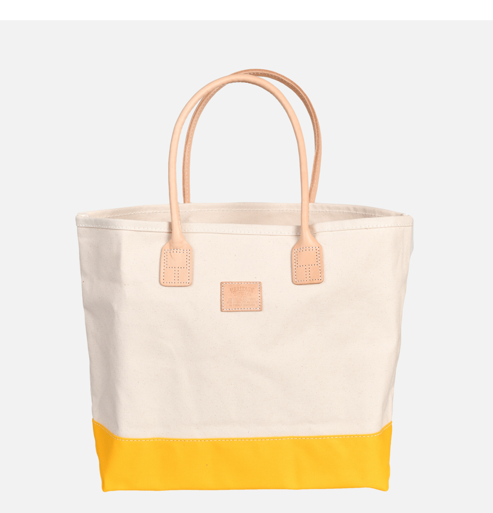 Heritage Leather Company Canvas Day Tote Bag Yellow