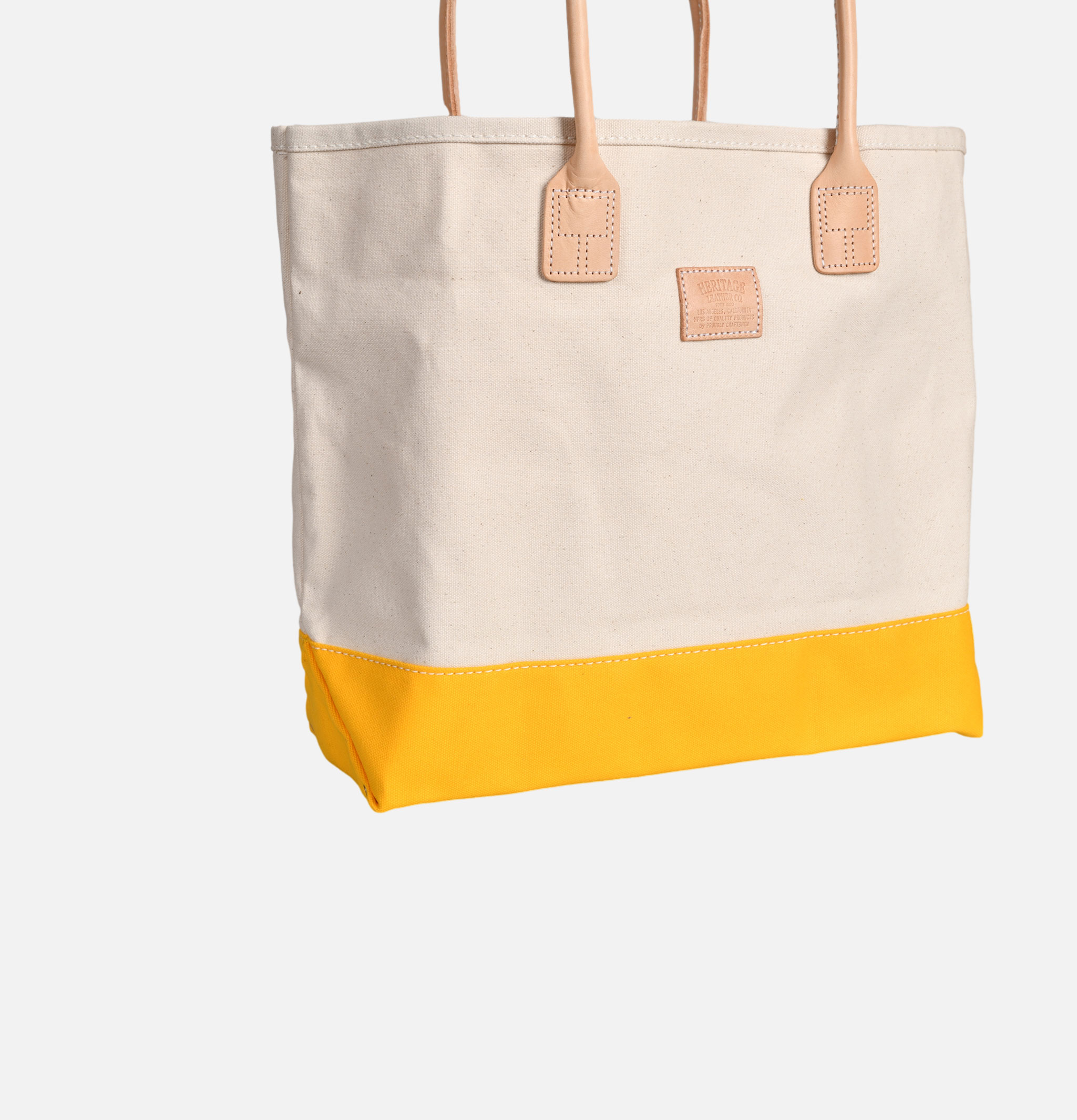 Heritage Leather Company Canvas Day Tote Bag Jaune