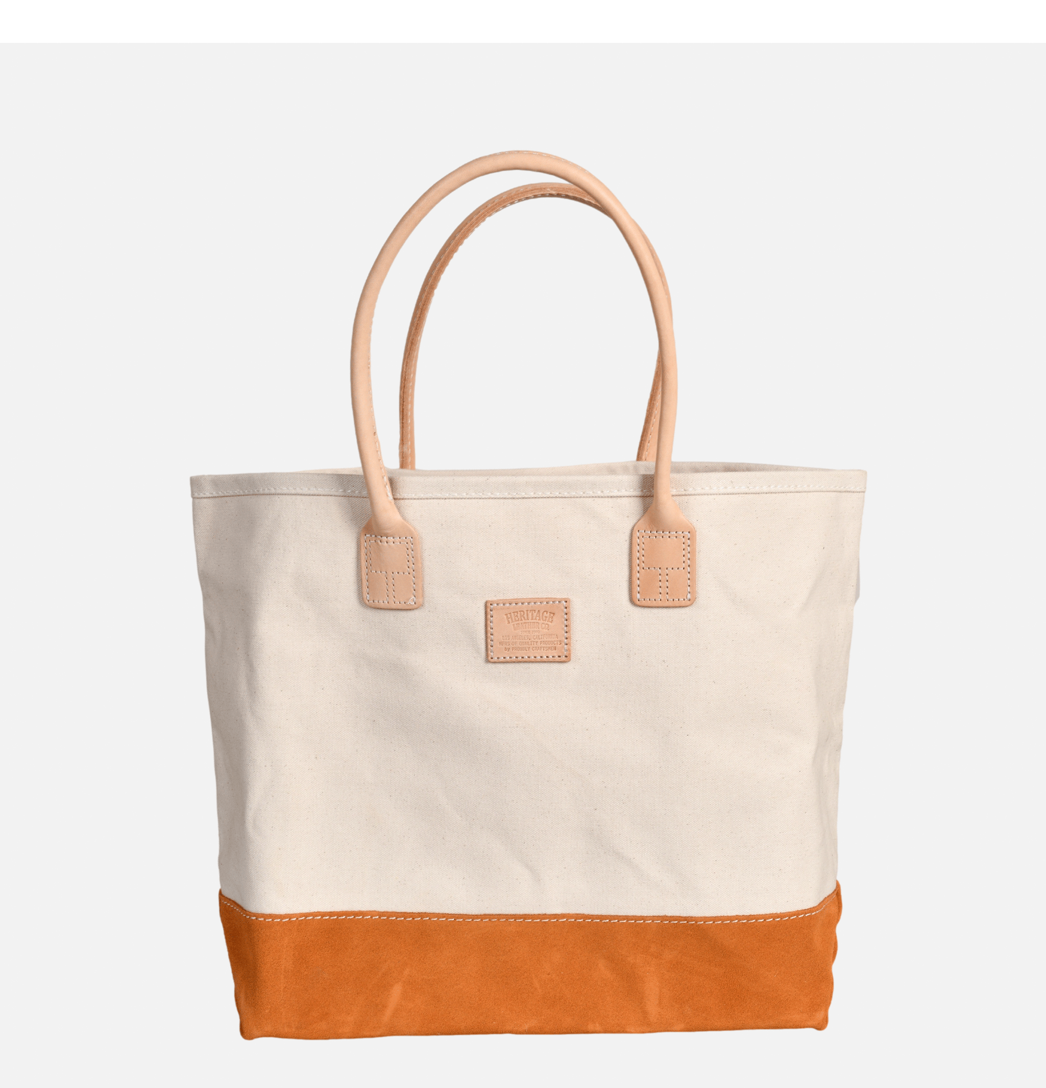 Heritage Leather Company Suede Day Tote Bag Brown