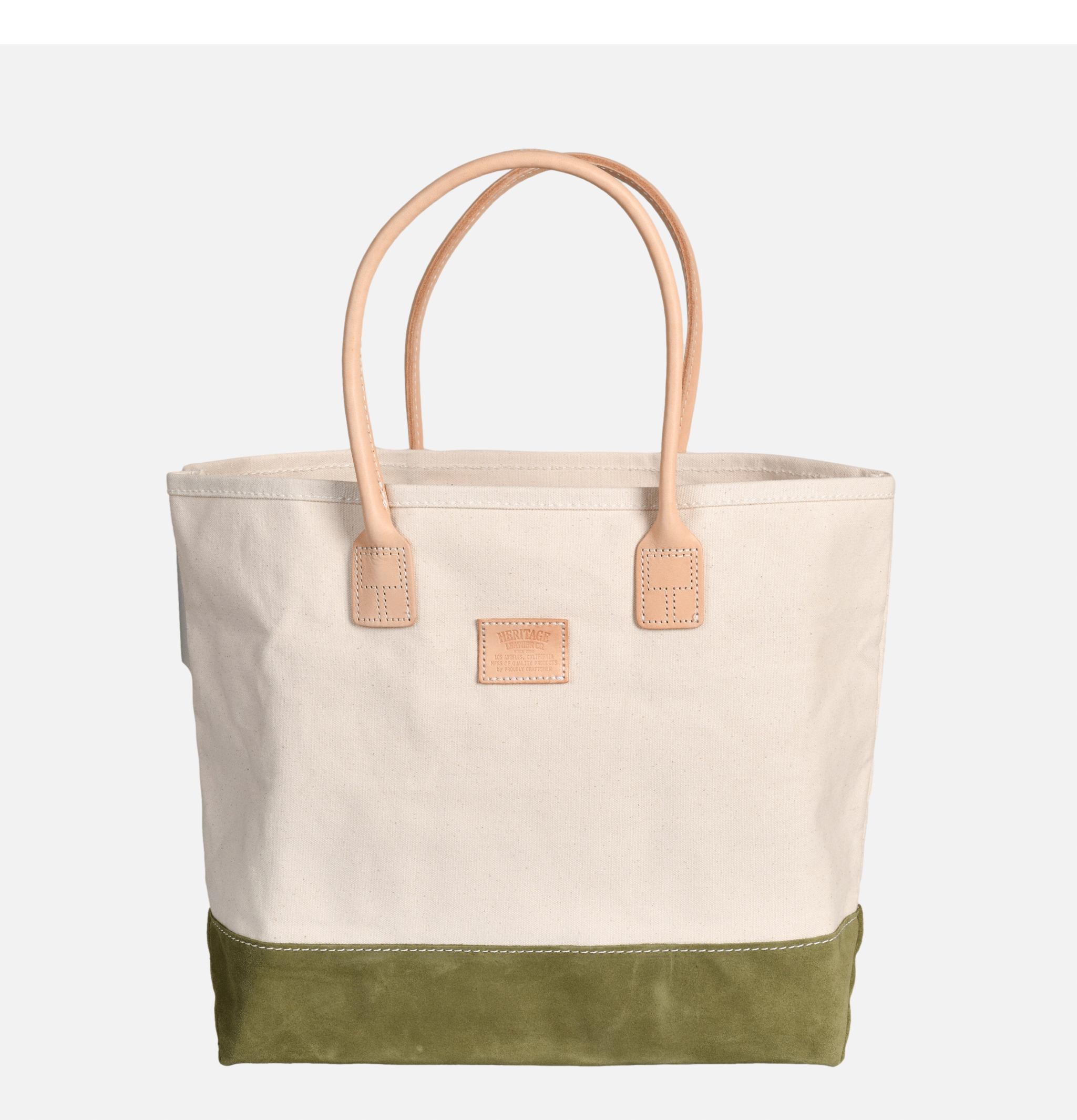 Heritage Leather Company Suede Day Tote Bag Green