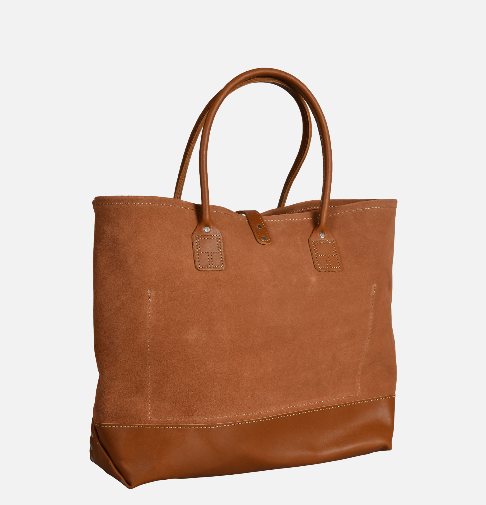 Heritage Leather Company Latigo Leather Tote Bag Brown