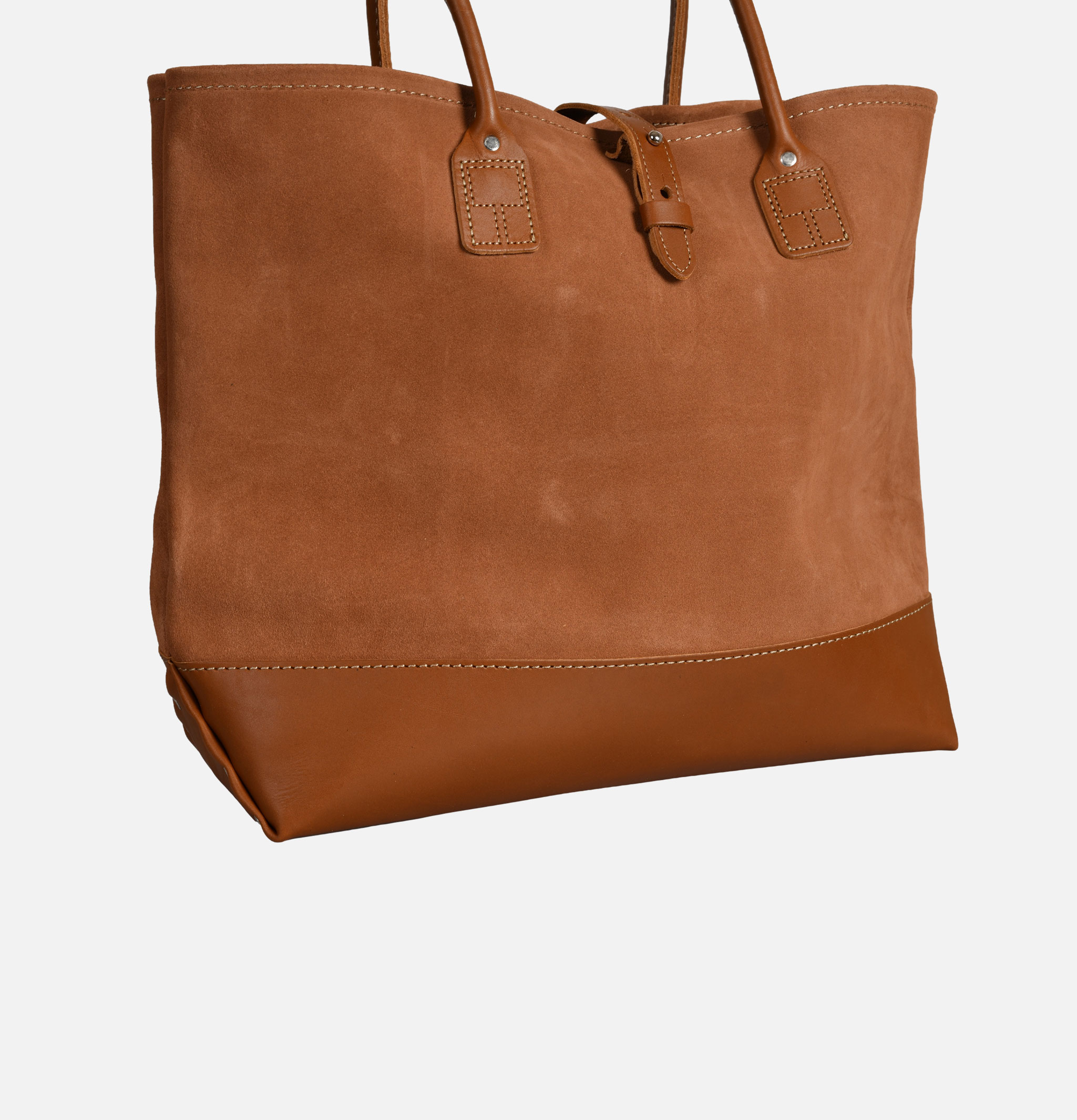 Heritage Leather Company Latigo Leather Tote Bag Marron