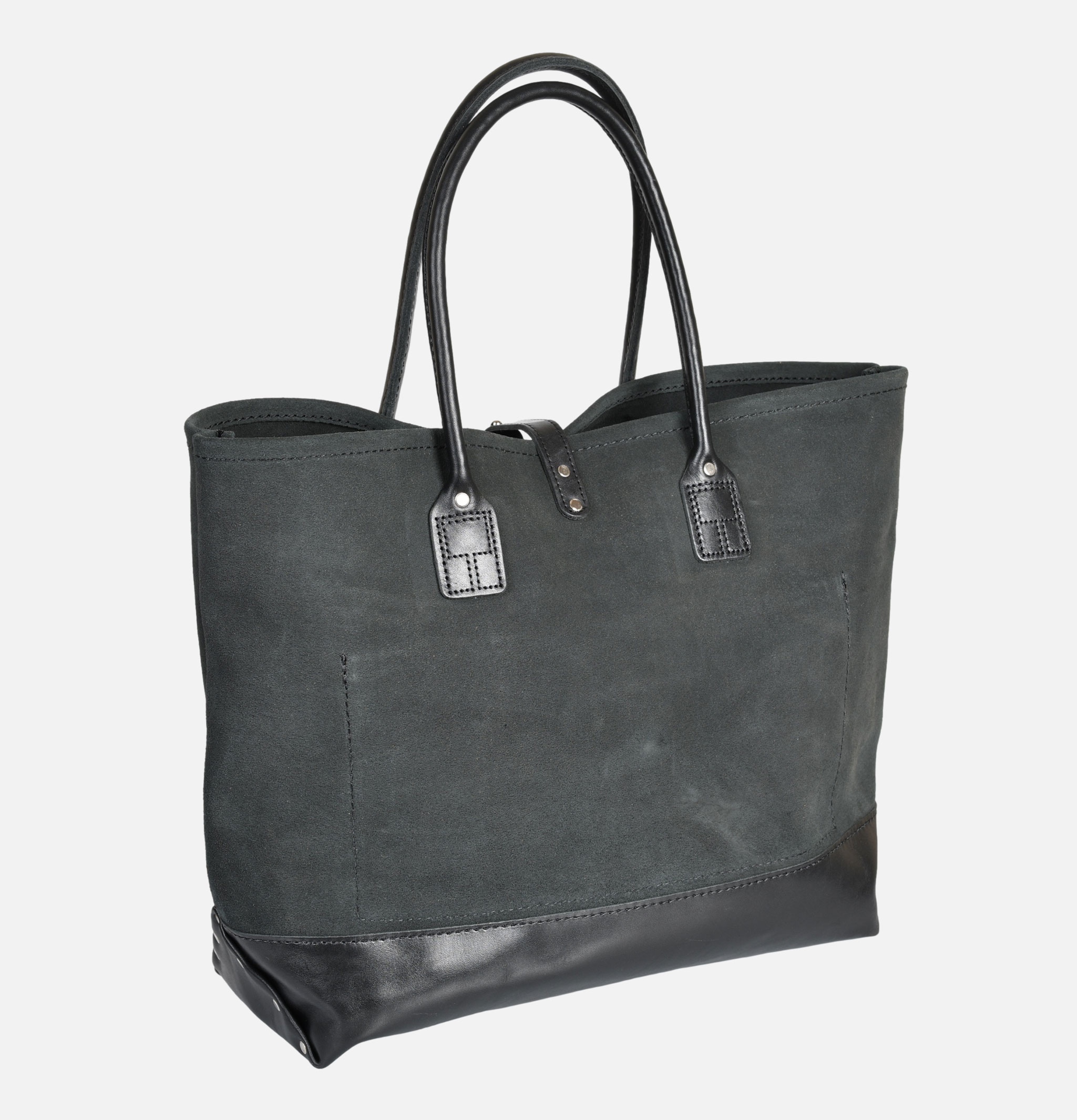 Heritage Leather Company Latigo Leather Tote Bag Noir