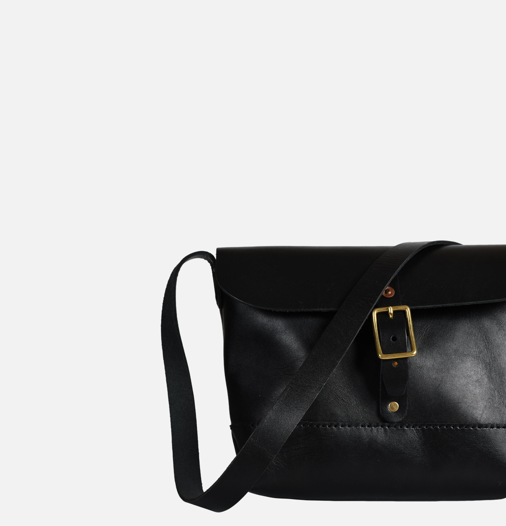 Heritage Leather Company Mini Sac Bandoulière Leather Noir