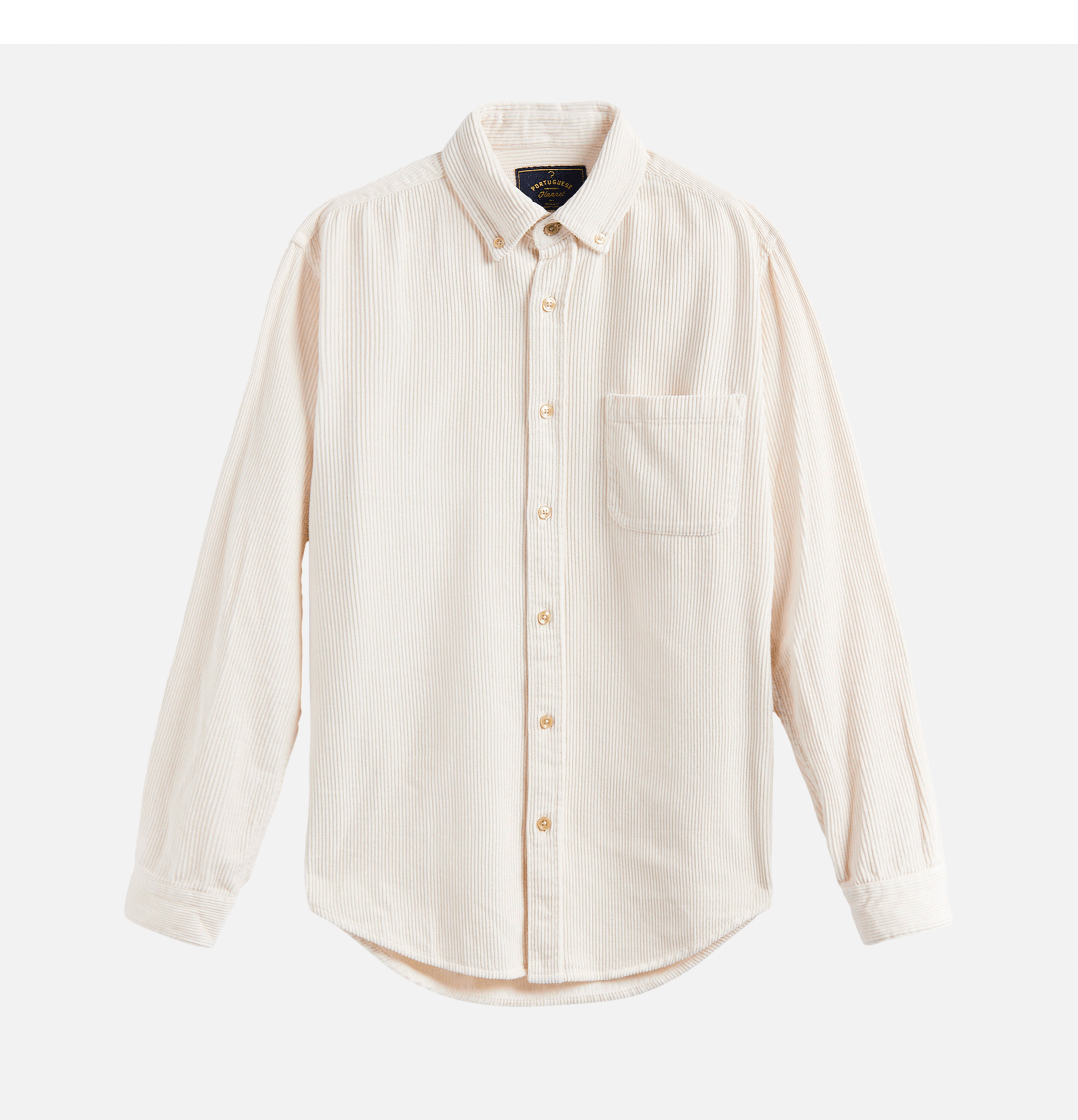 Portuguese Flannel Lobo Ecru shirt